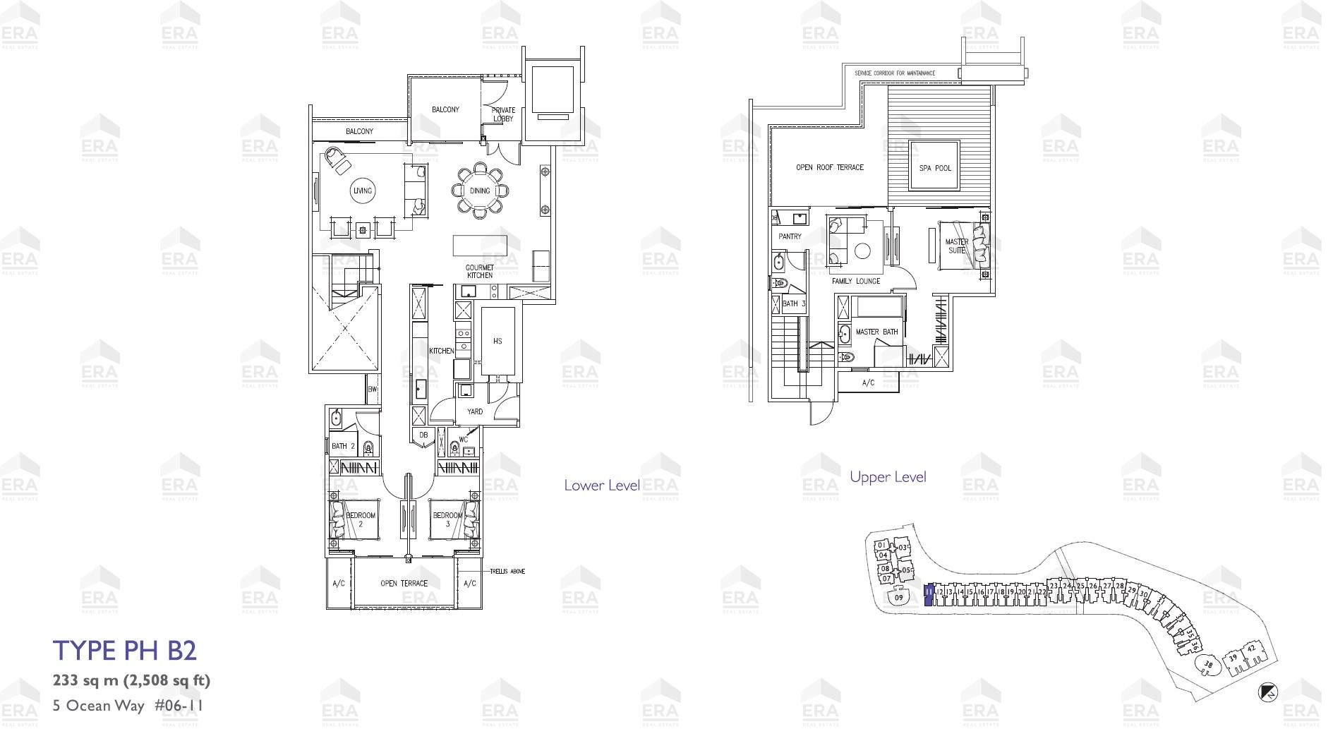 PH B2 · 2,508 sqft floor plan