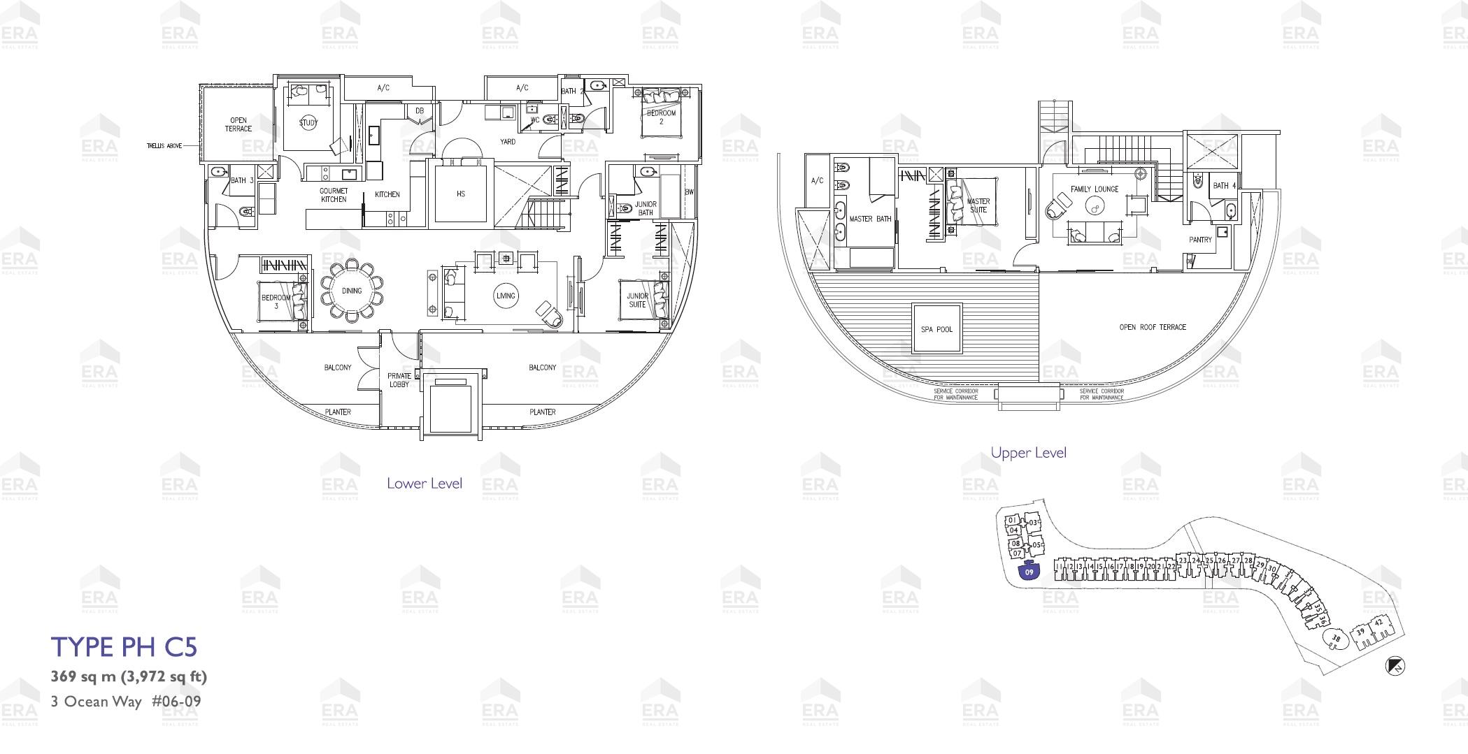 PH C5 · 3,972 sqft floor plan