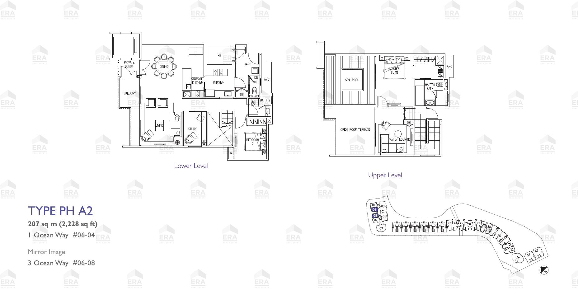 PH A2 · 2,228 sqft floor plan