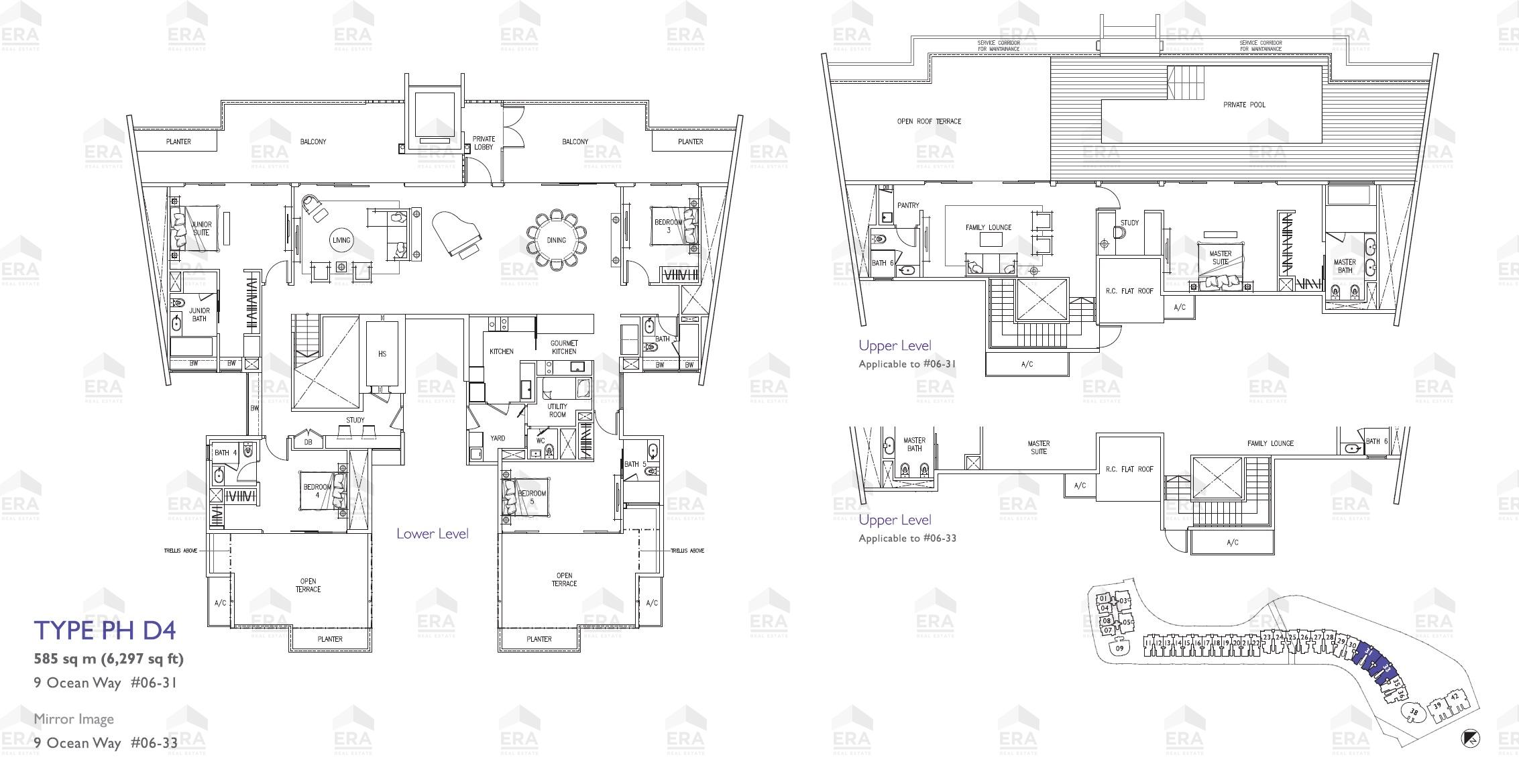 PH D4 · 6,297 sqft floor plan