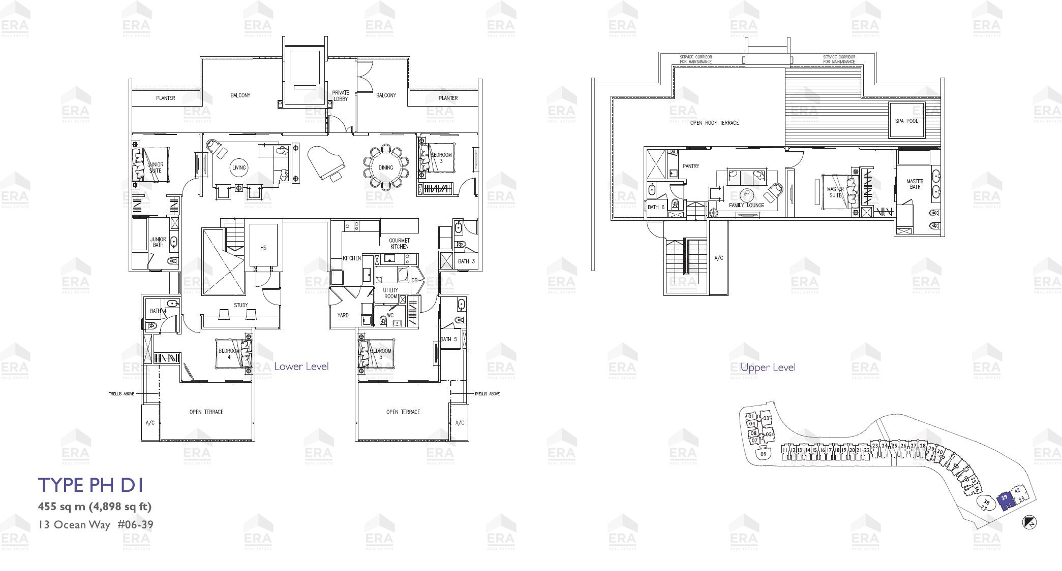 PH D1 · 4,898 sqft floor plan