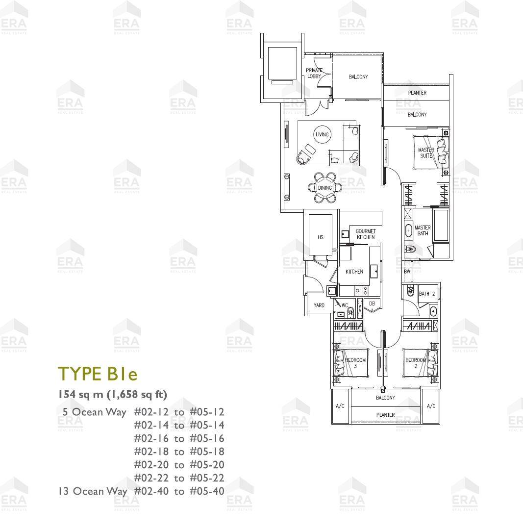 B1e · 1,658 sqft floor plan