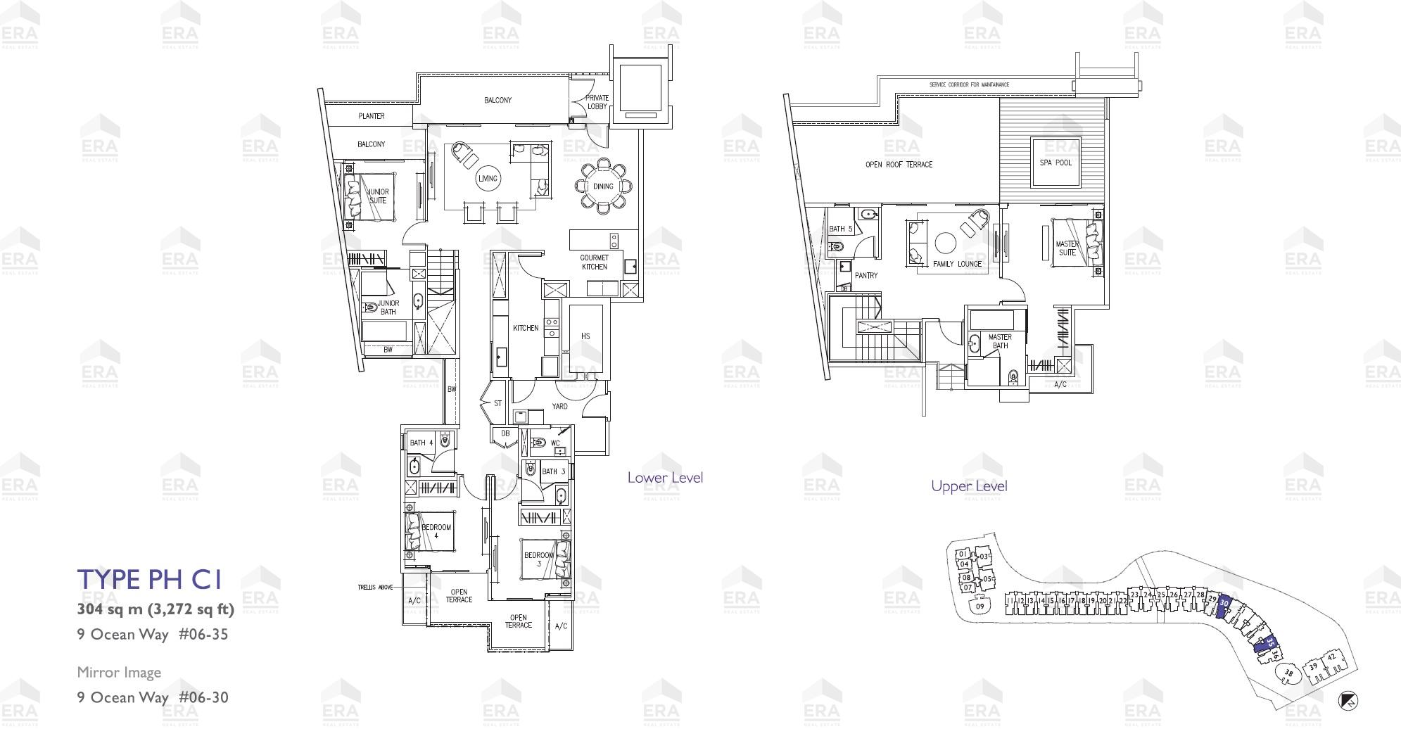 PH C1 · 3,272 sqft floor plan