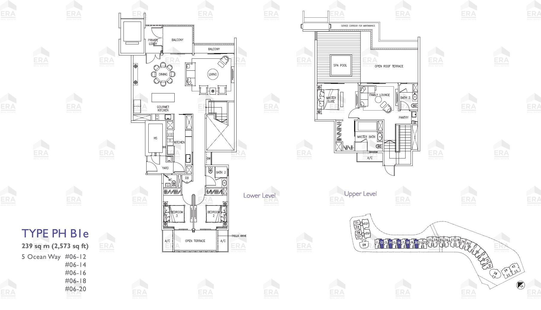 PH B1e · 2,573 sqft floor plan