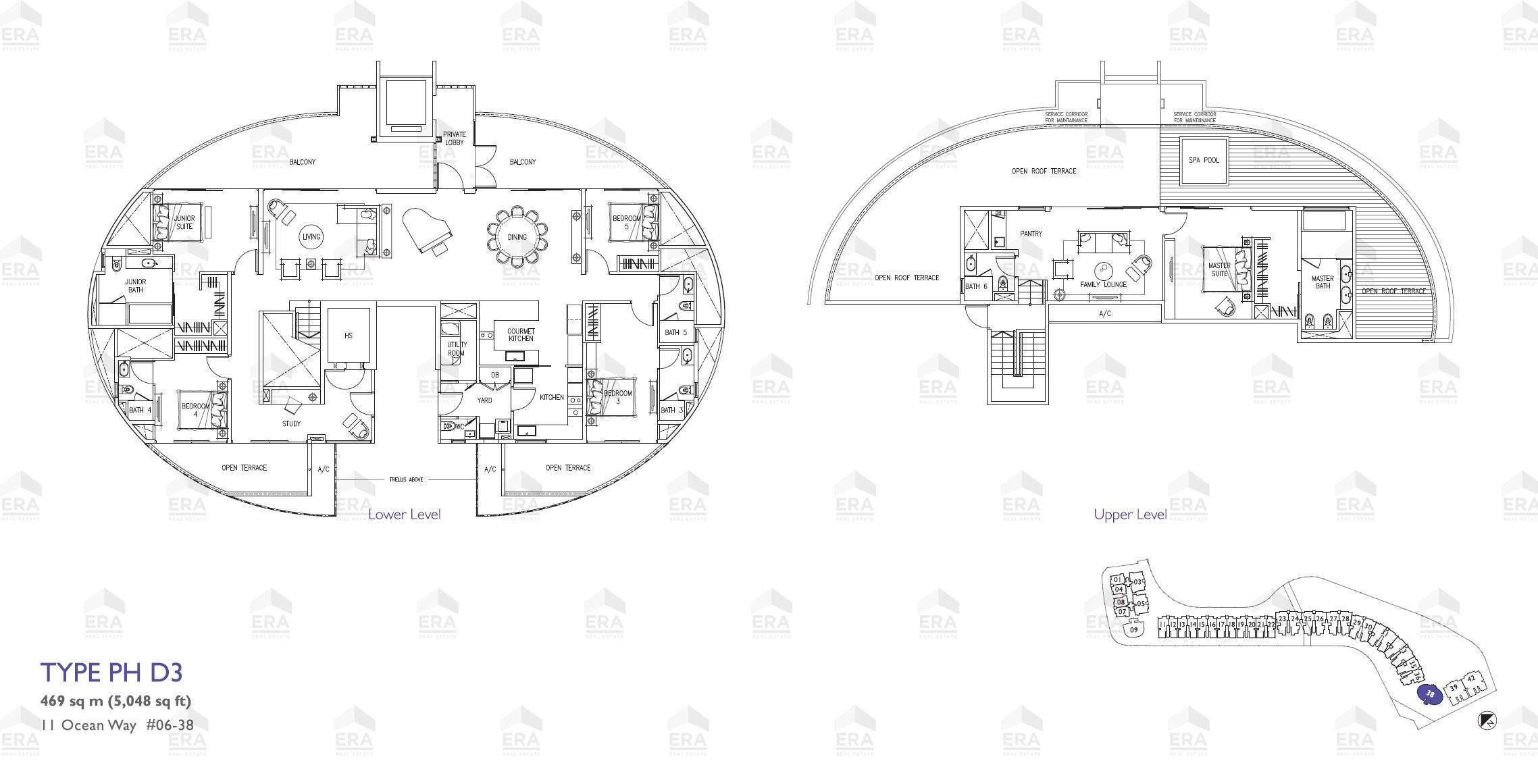 PH D3 · 5,048 sqft floor plan