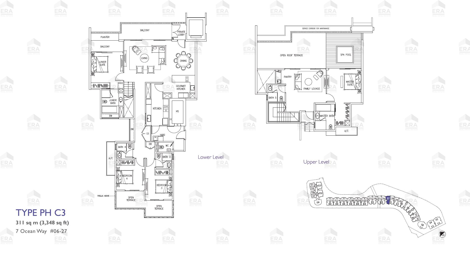PH C3 · 3,348 sqft floor plan
