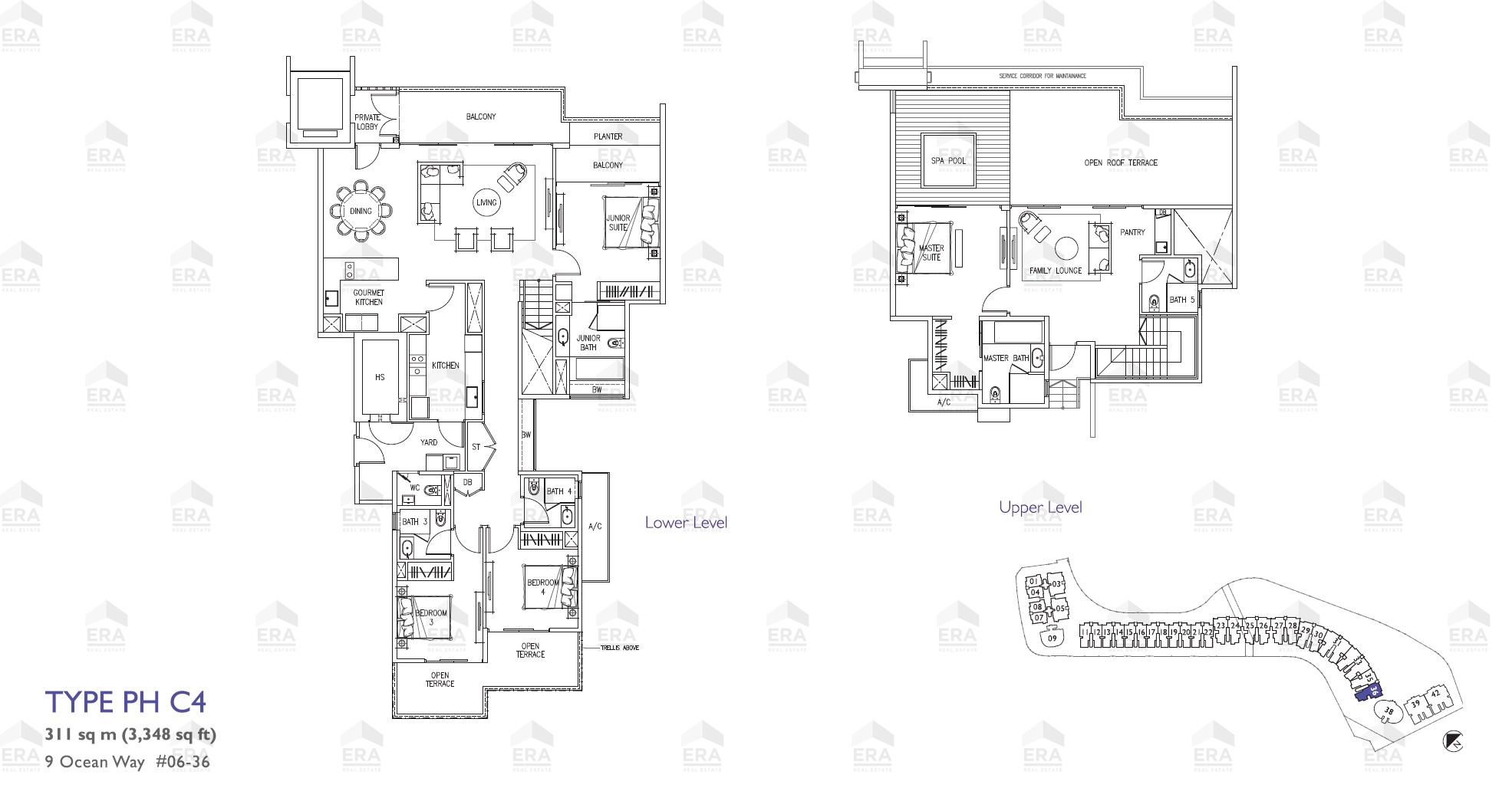 PH C4 · 3,348 sqft floor plan