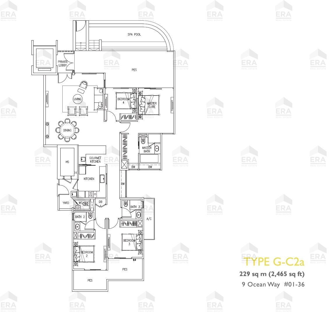 G-C2a · 2,465 sqft floor plan