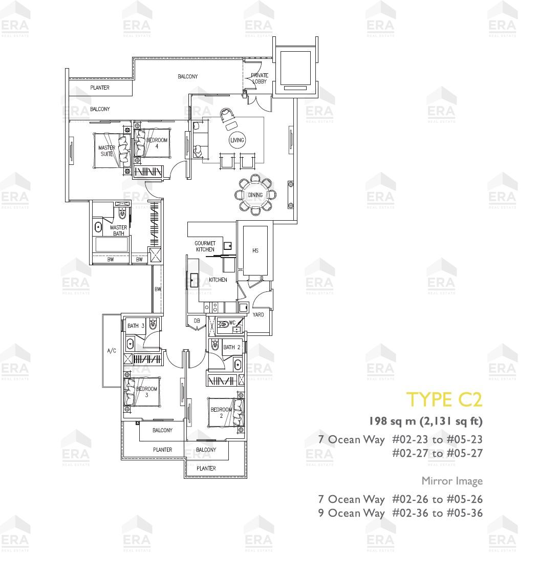 C2 · 2,131 sqft floor plan