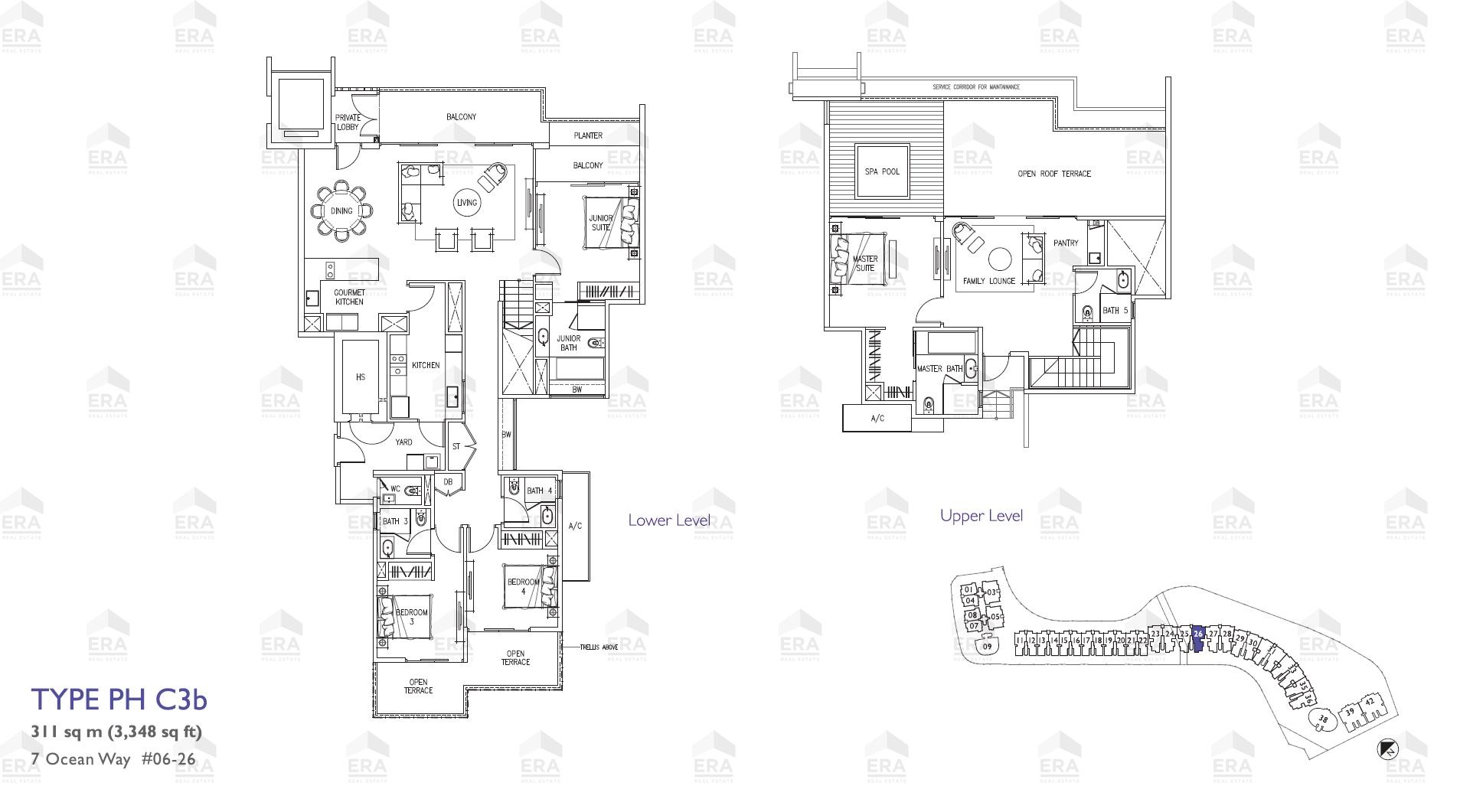 PH C3b · 3,348 sqft floor plan