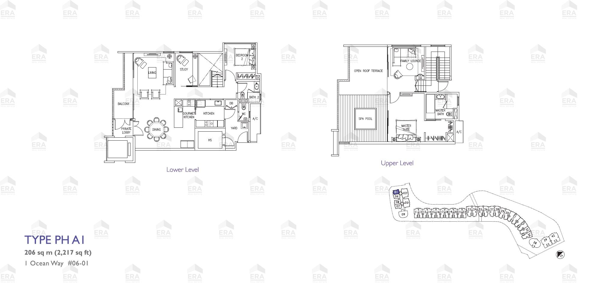 PH A1 · 2,217 sqft floor plan