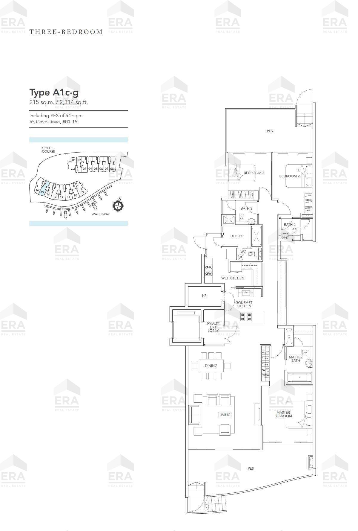 A1c-g · 2,314 sqft floor plan