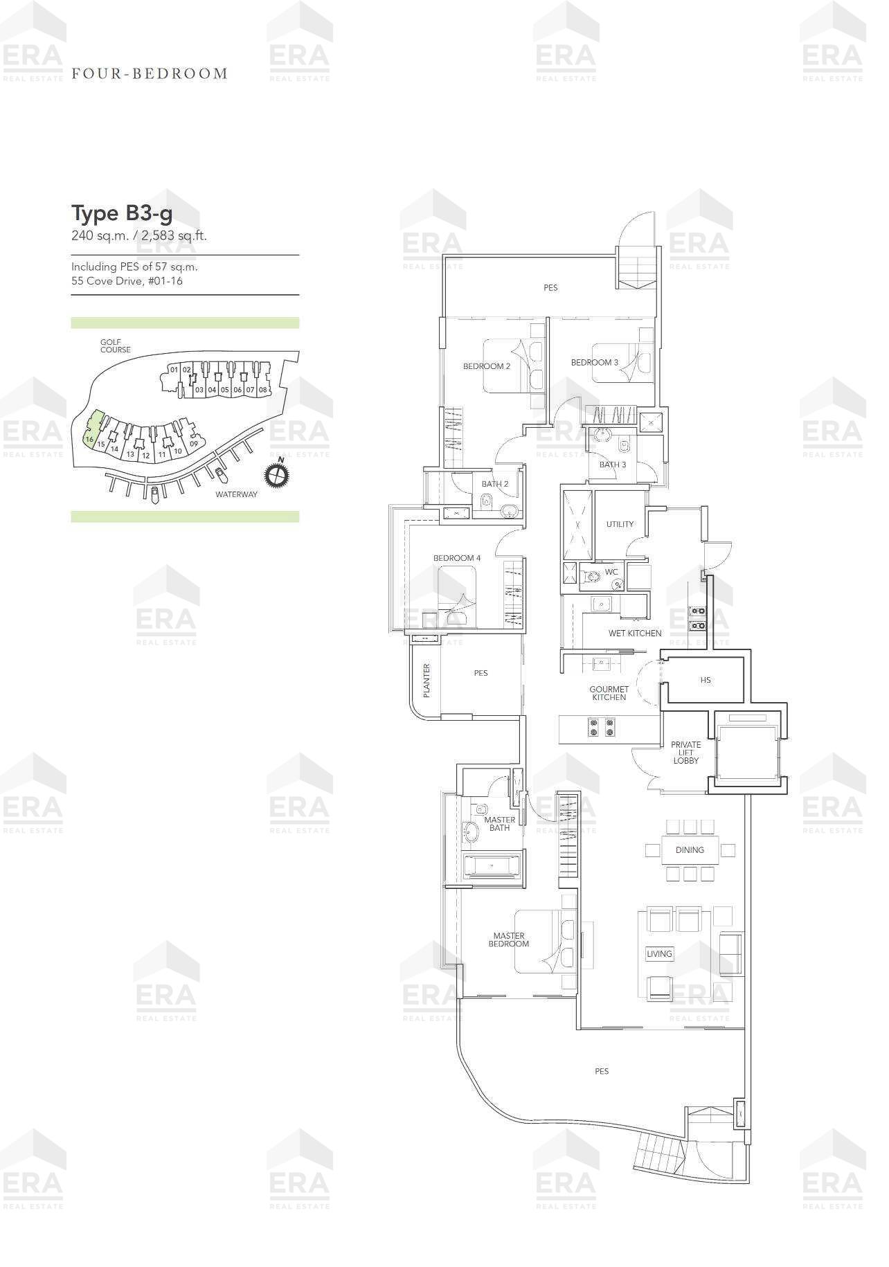 B3-g · 2,583 sqft floor plan