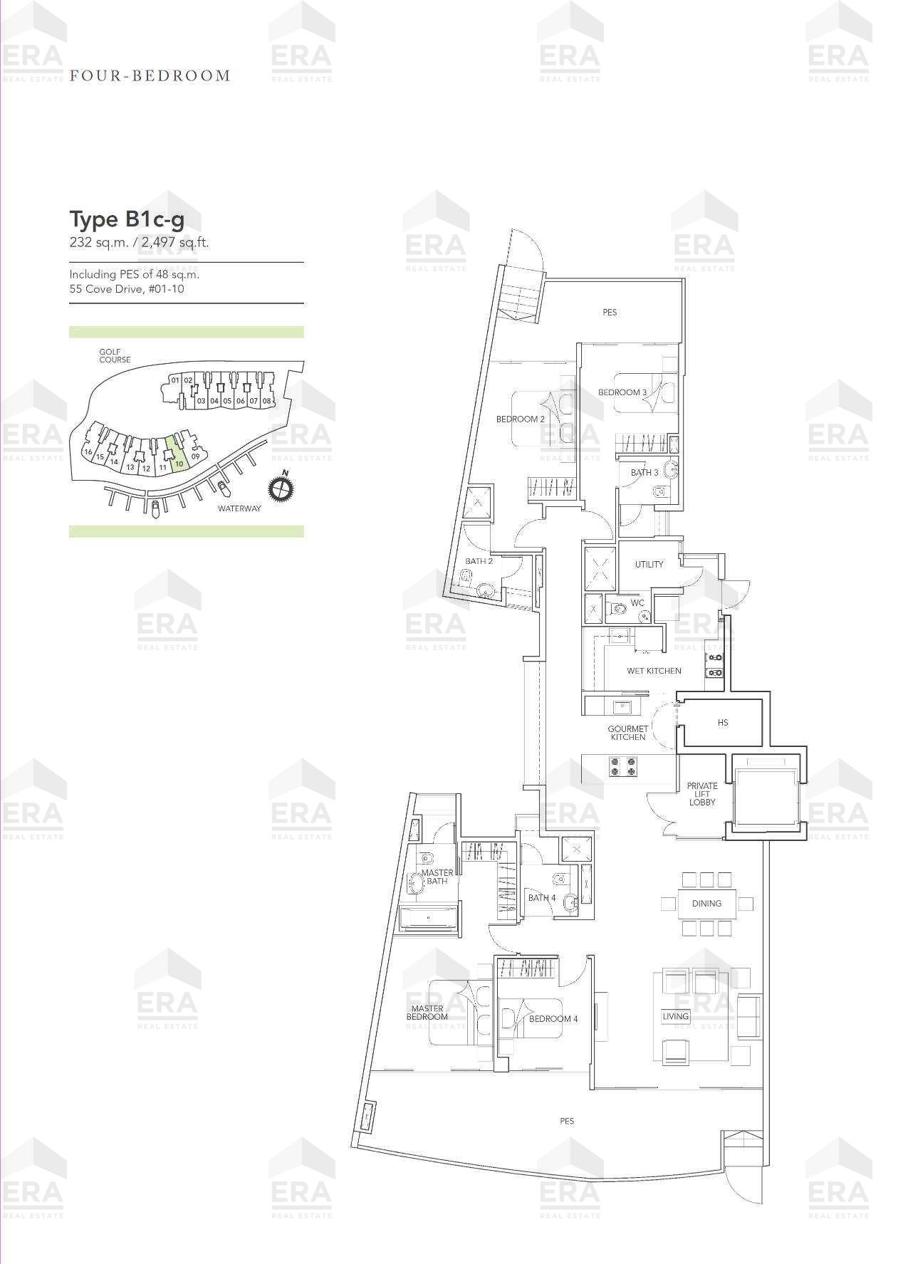 B1c-g · 2,497 sqft floor plan