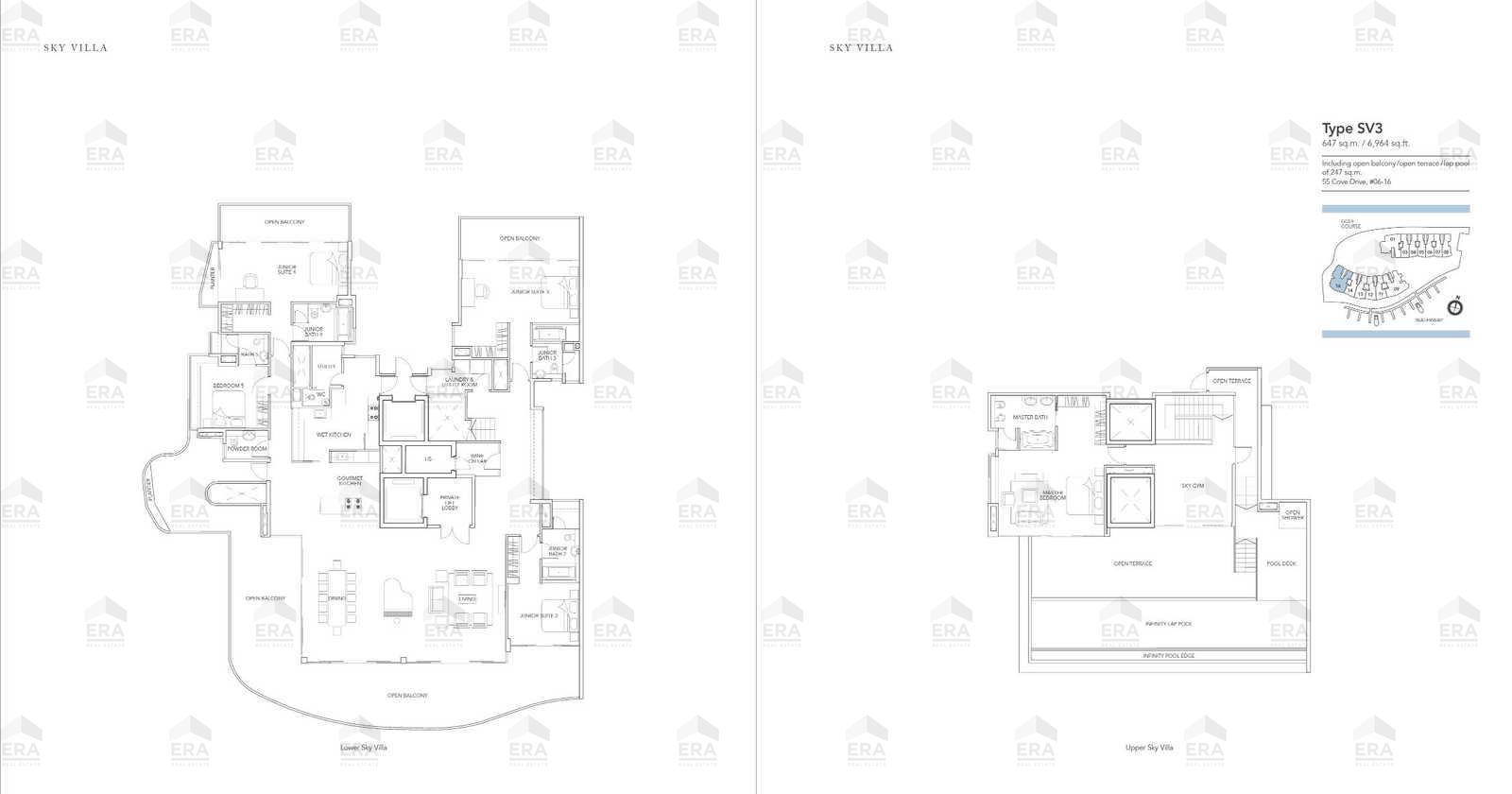 SV3 · 6,964 sqft floor plan