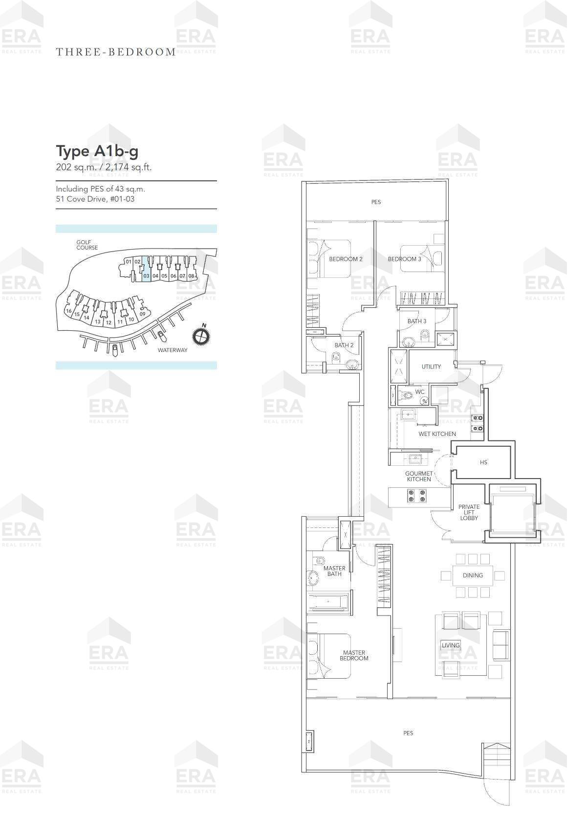 A1b-g · 2,174 sqft floor plan