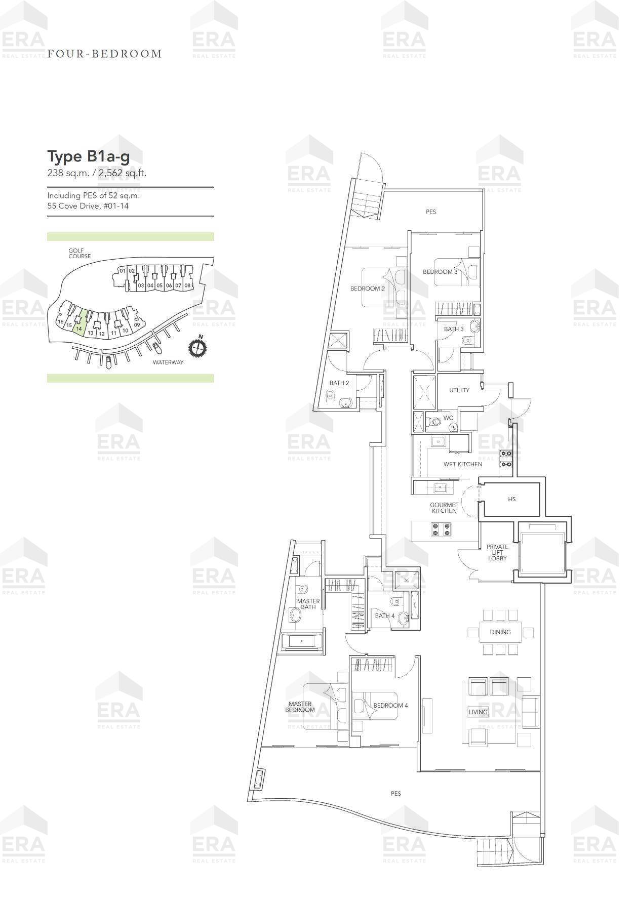 B1a-g · 2,562 sqft floor plan