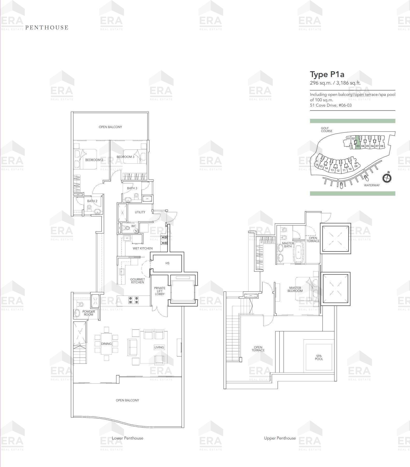 P1a · 3,186 sqft floor plan