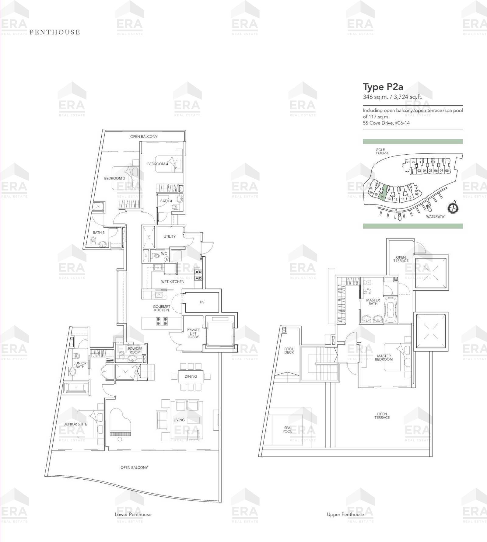 P2a · 3,724 sqft floor plan