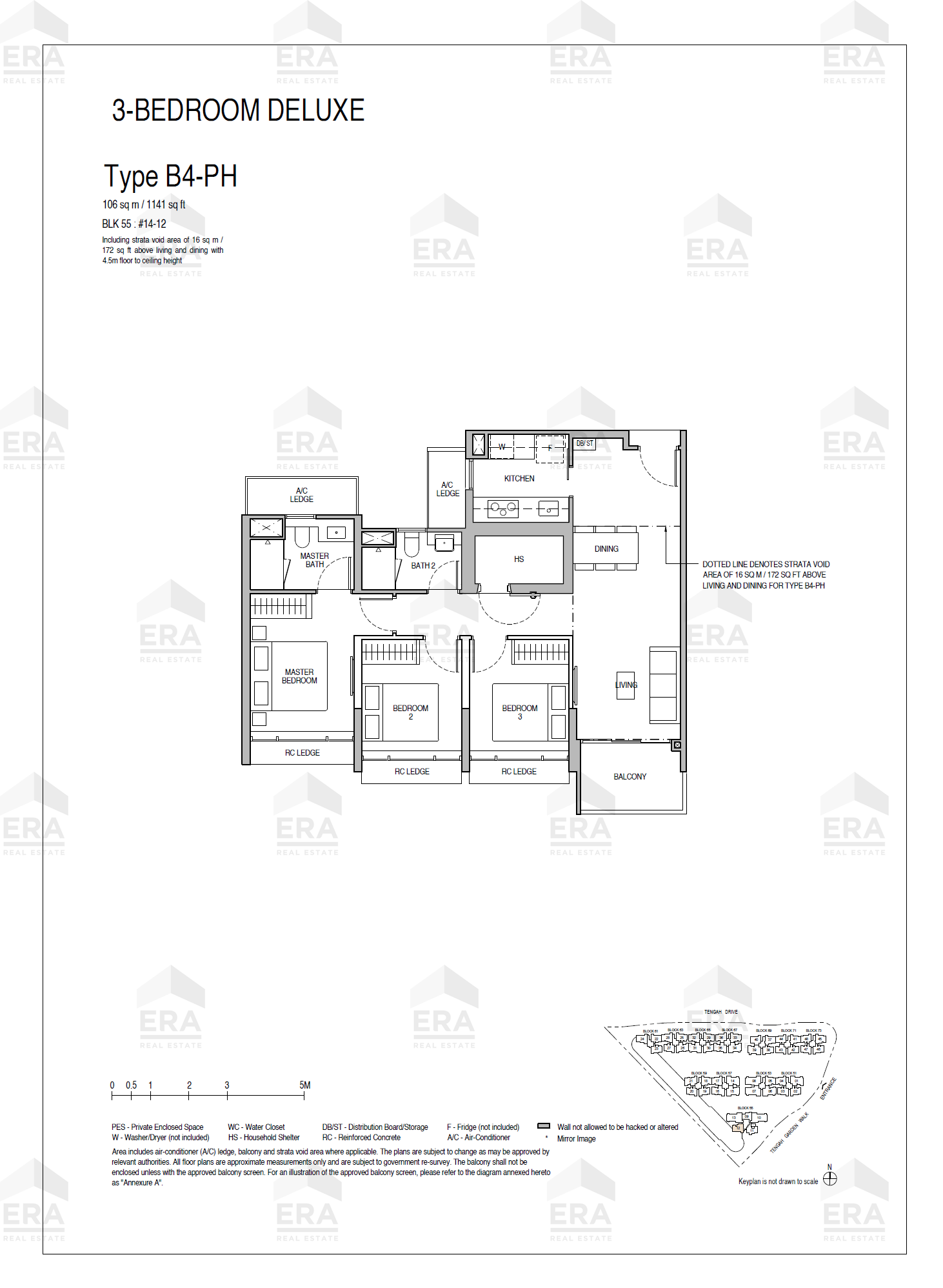 B4-PH · 1,141 sqft floor plan