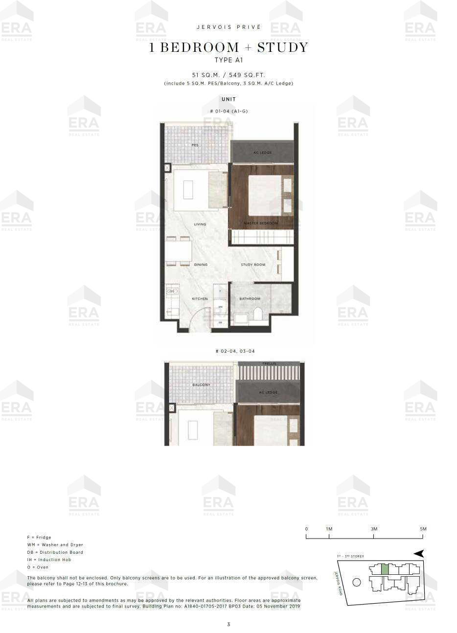 A1-G · 549 sqft floor plan