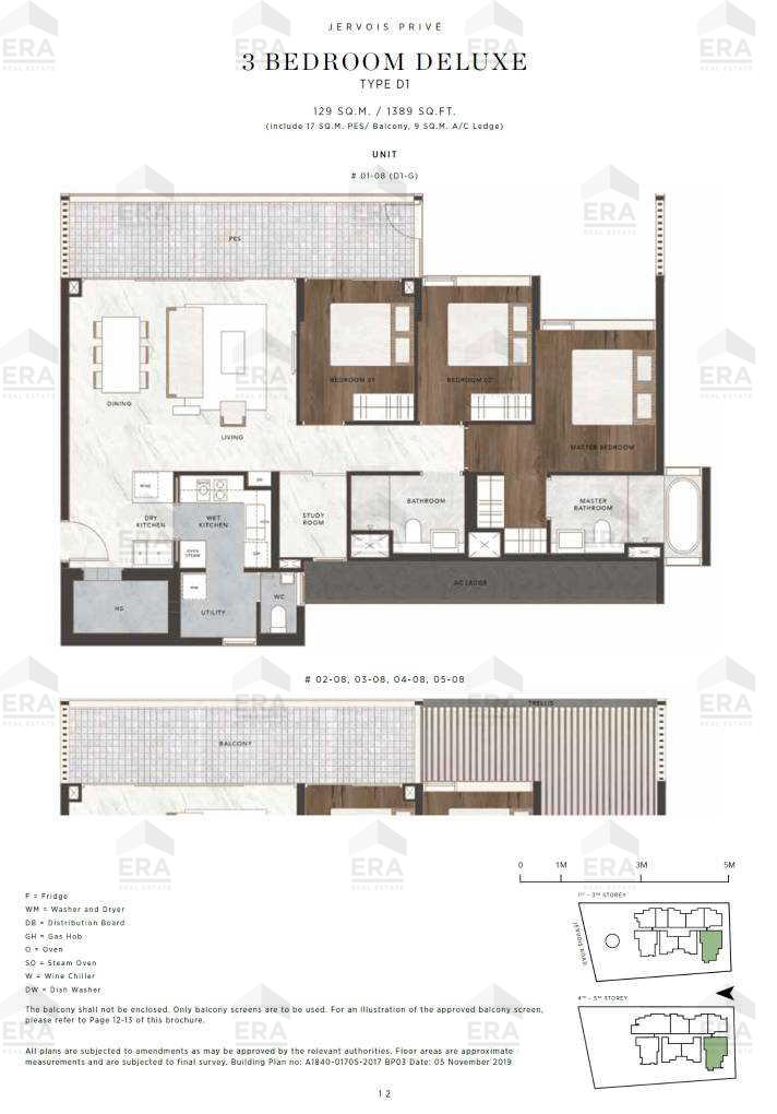 D1-G · 1,389 sqft floor plan
