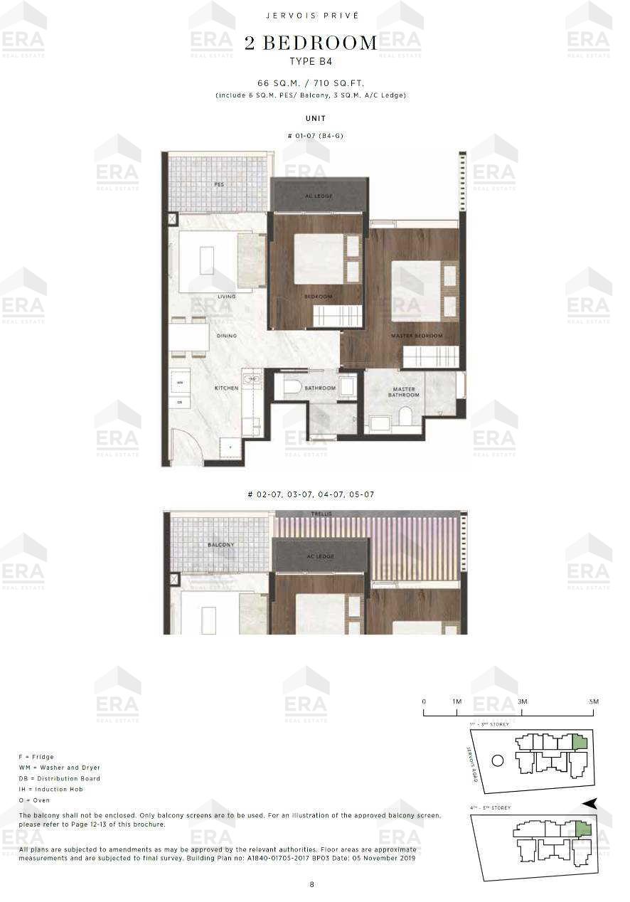 B4 · 710 sqft floor plan