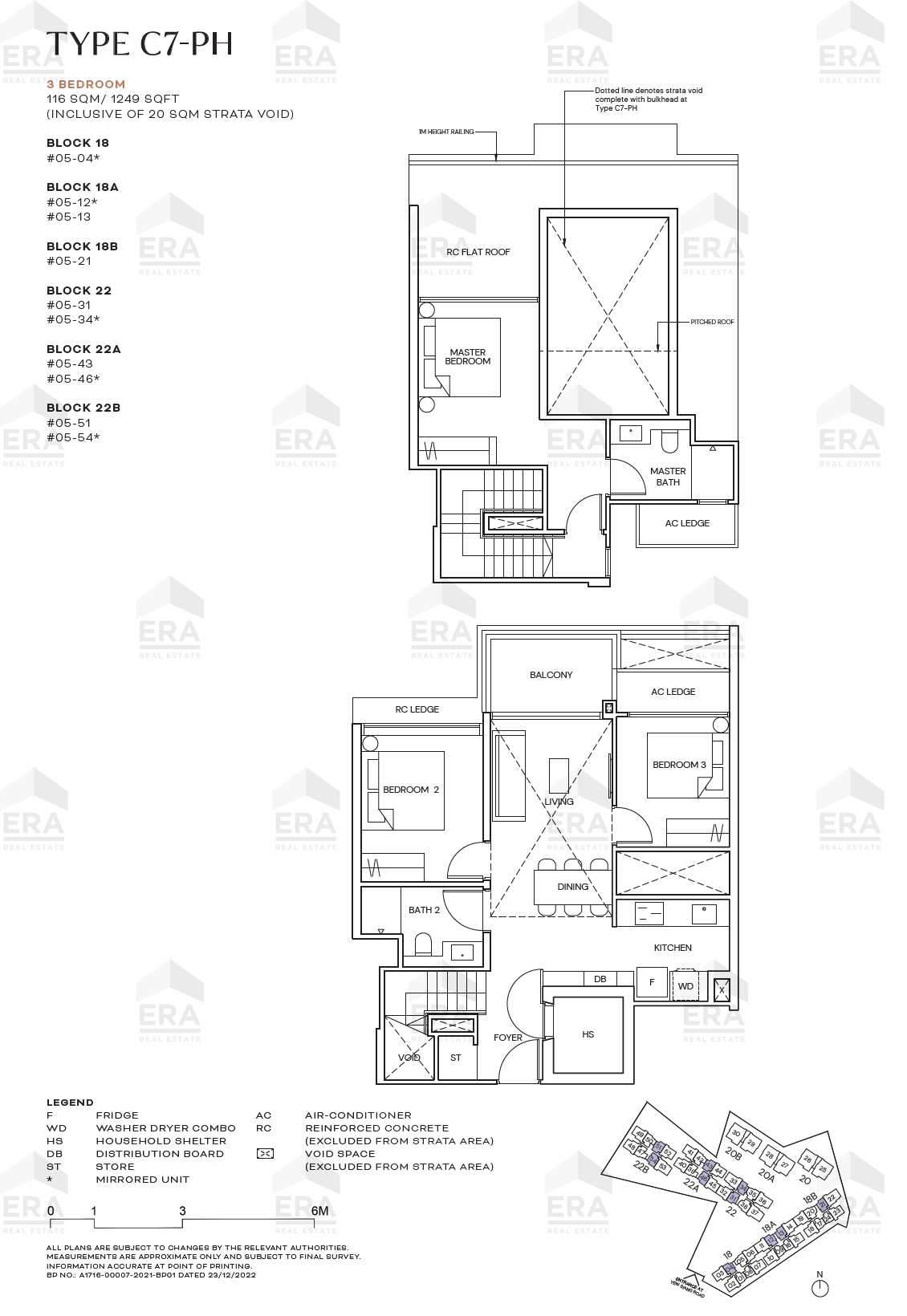 C7-PH · 1,249 sqft floor plan