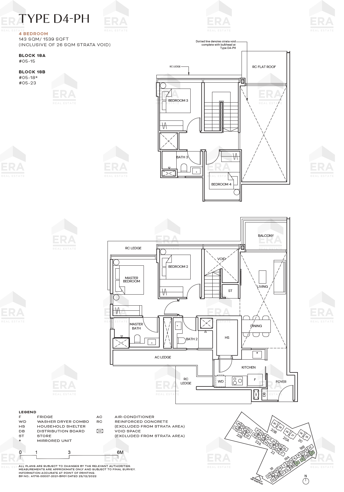 D4-PH · 1,539 sqft floor plan