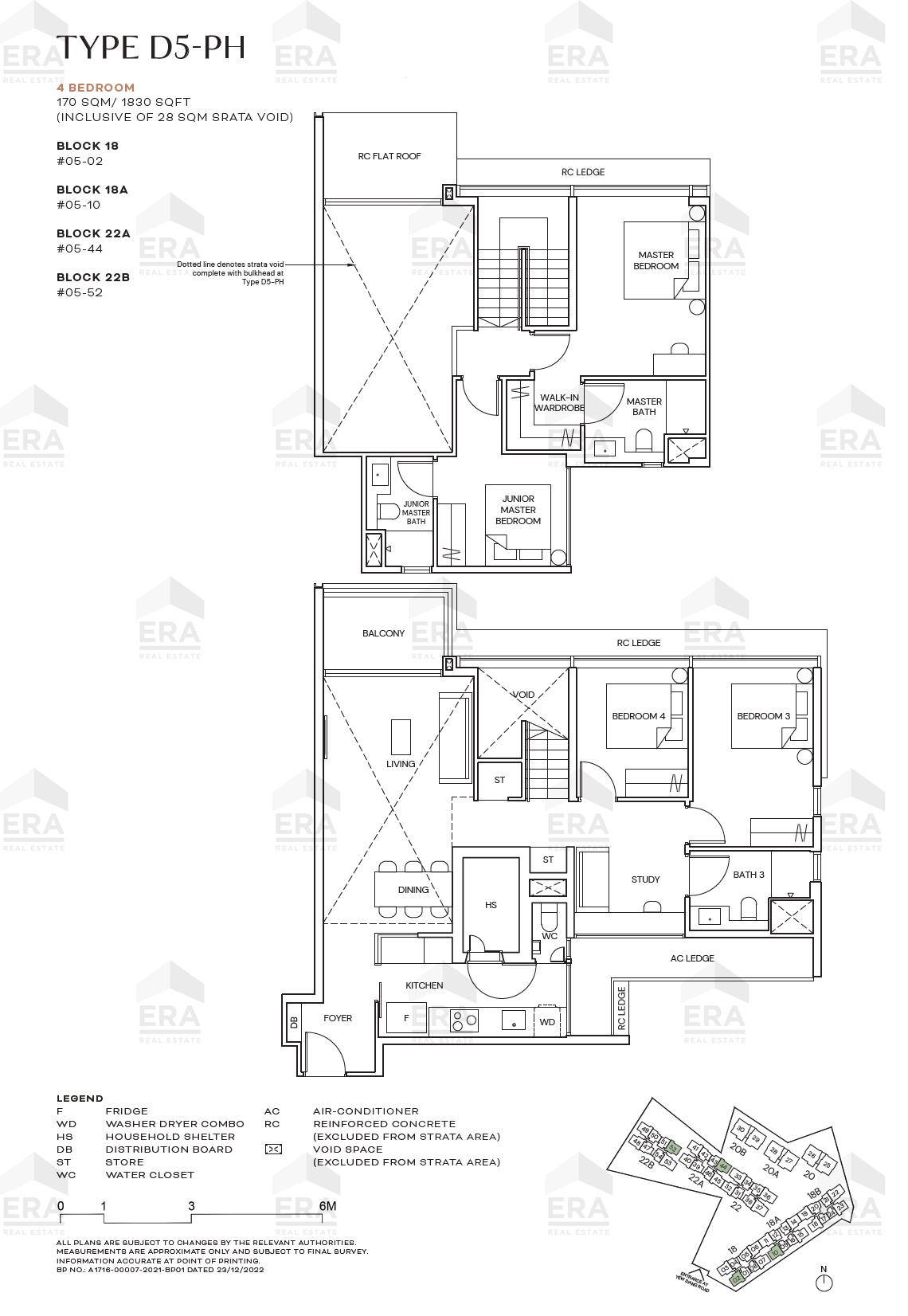 D5-PH · 1,830 sqft floor plan