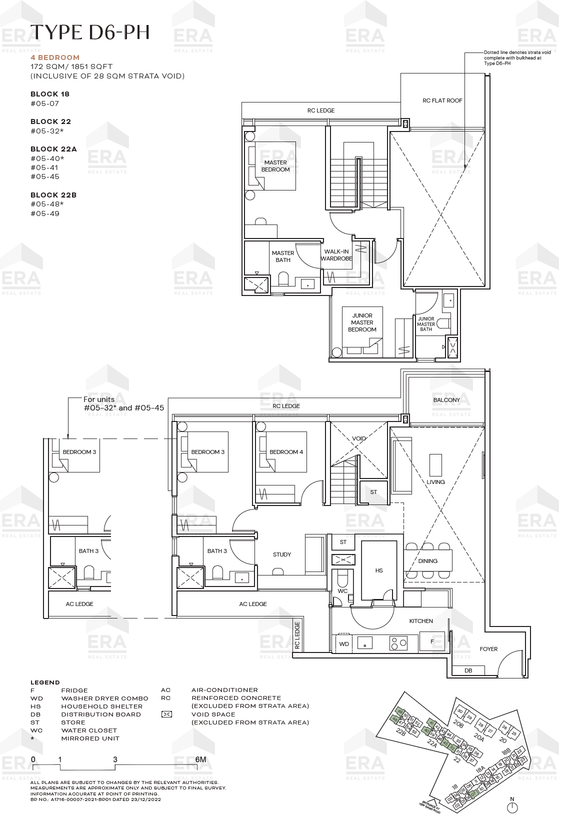 D6-PH · 1,851 sqft floor plan
