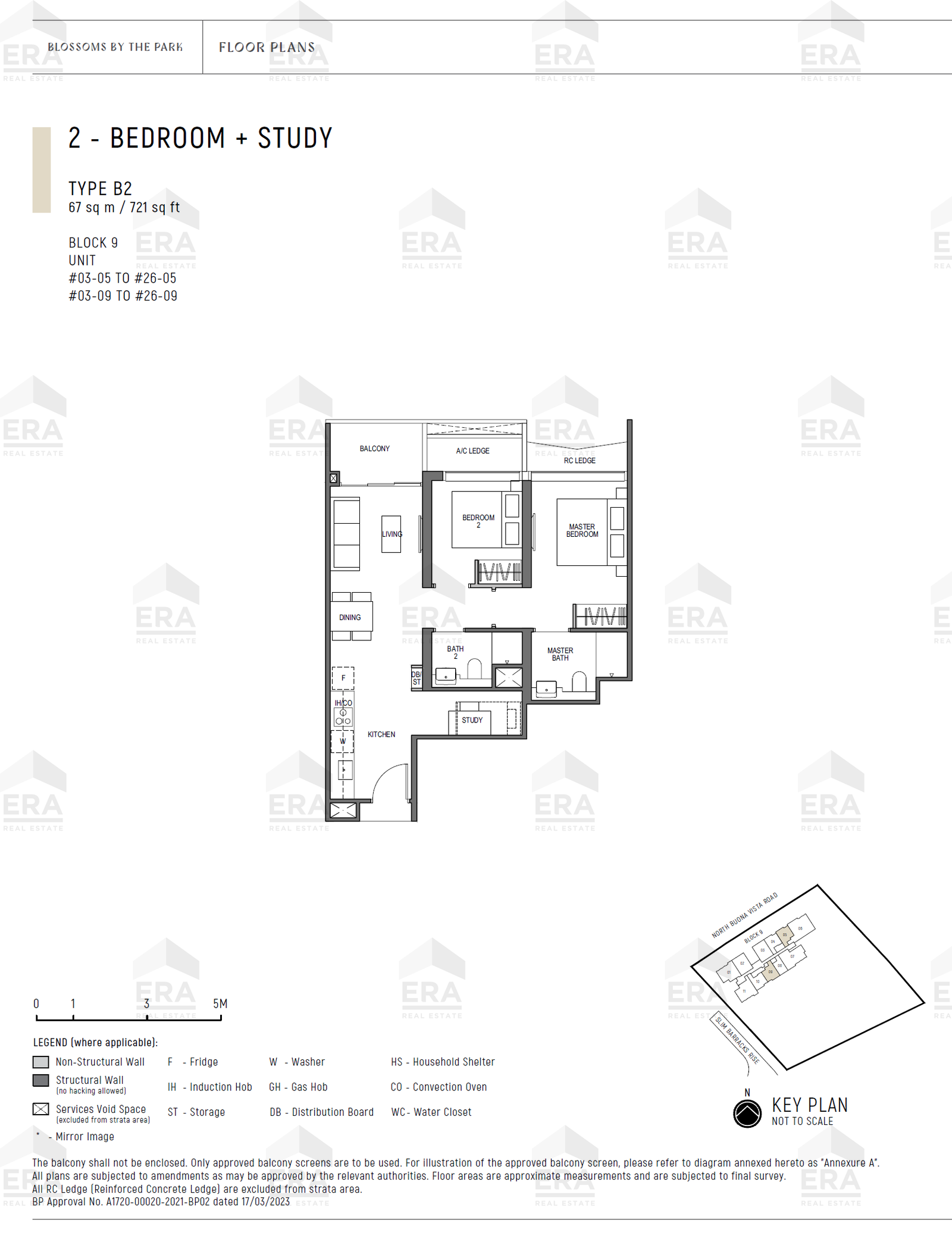 B2 · 721 sqft floor plan