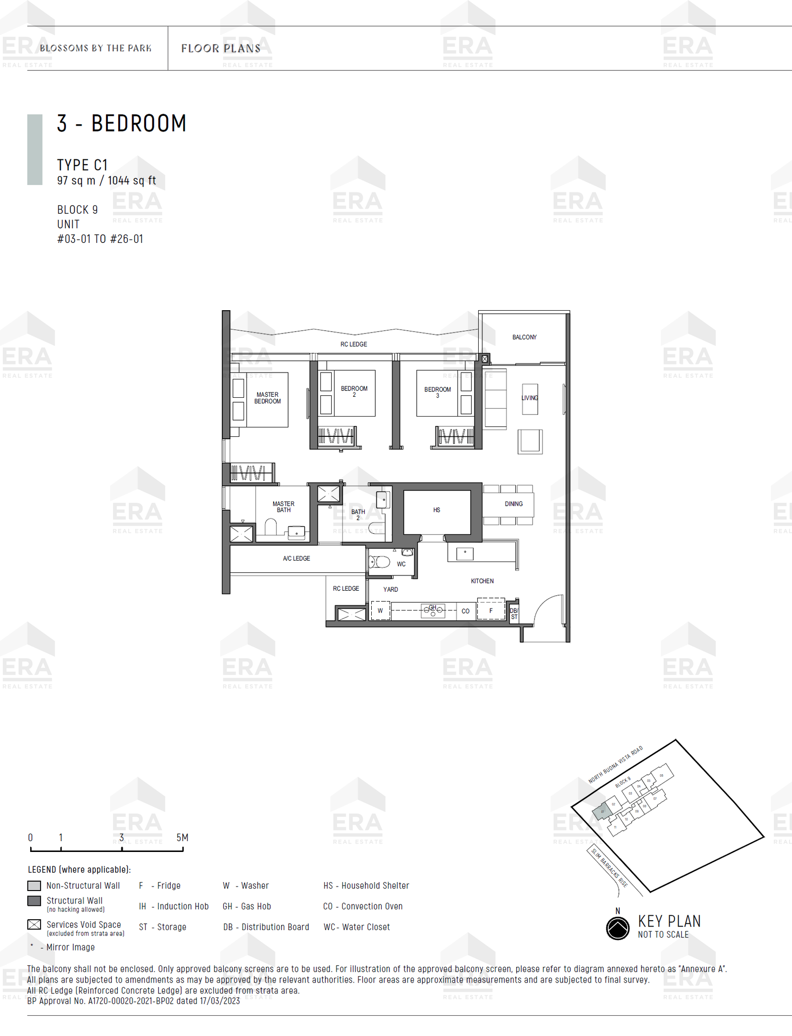 C1 · 1,044 sqft floor plan