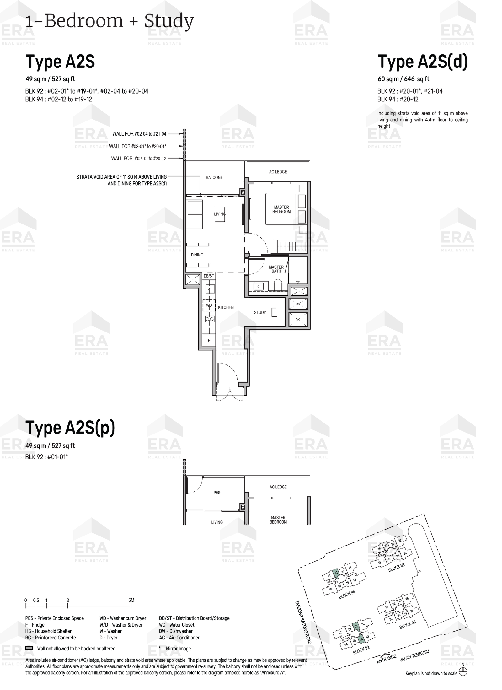 A2S · 527 sqft floor plan