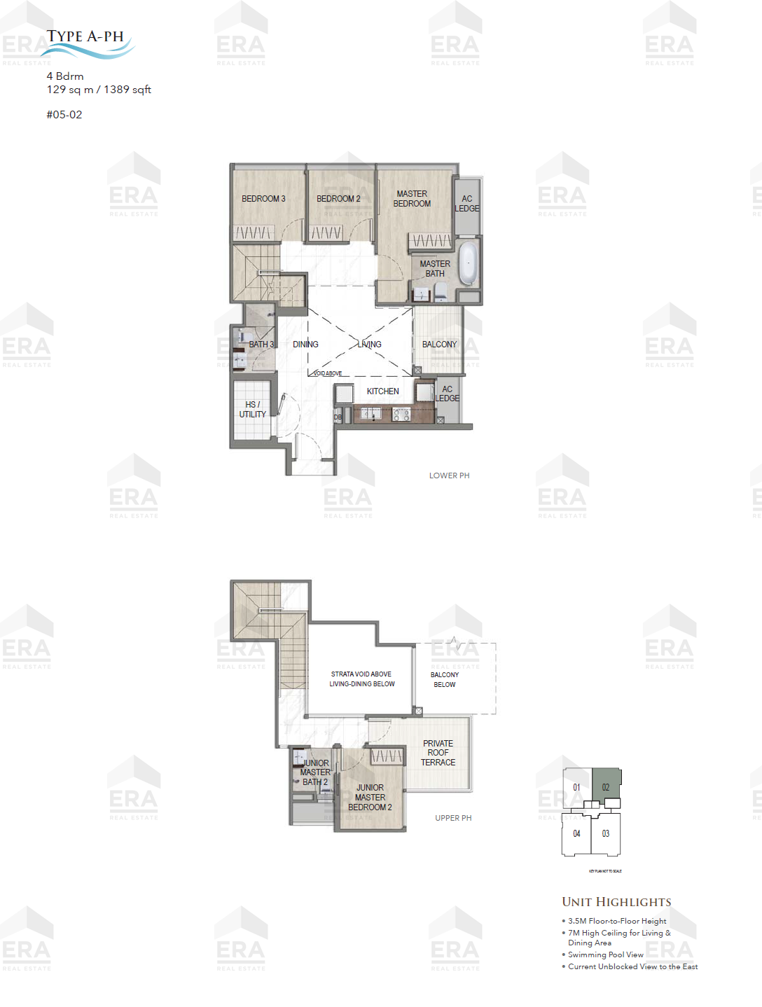 Type A-PH · 1,389 sqft floor plan