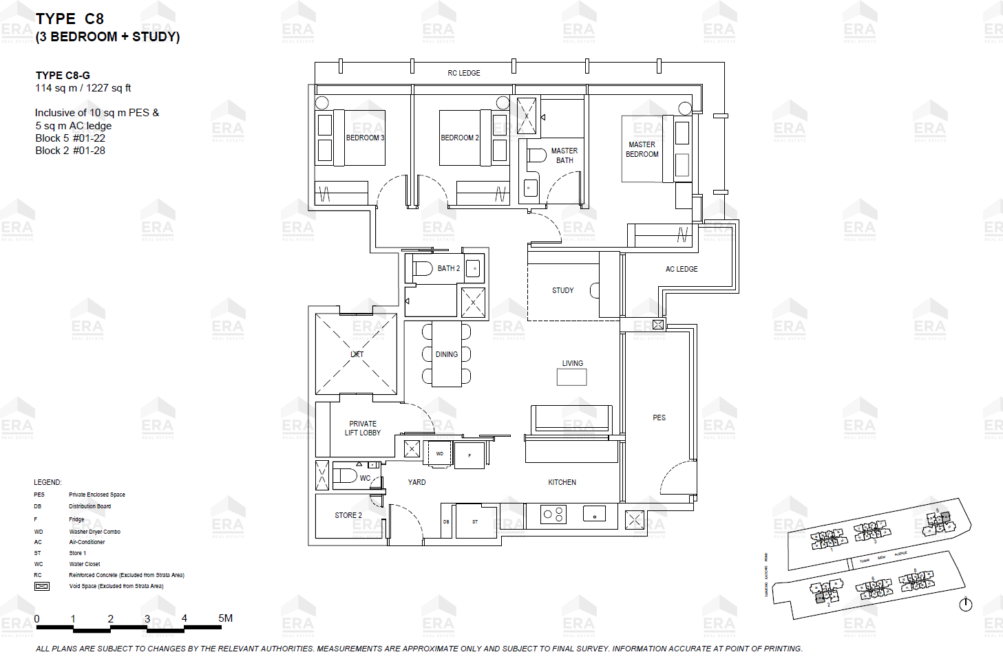 C8-G · 1,227 sqft floor plan