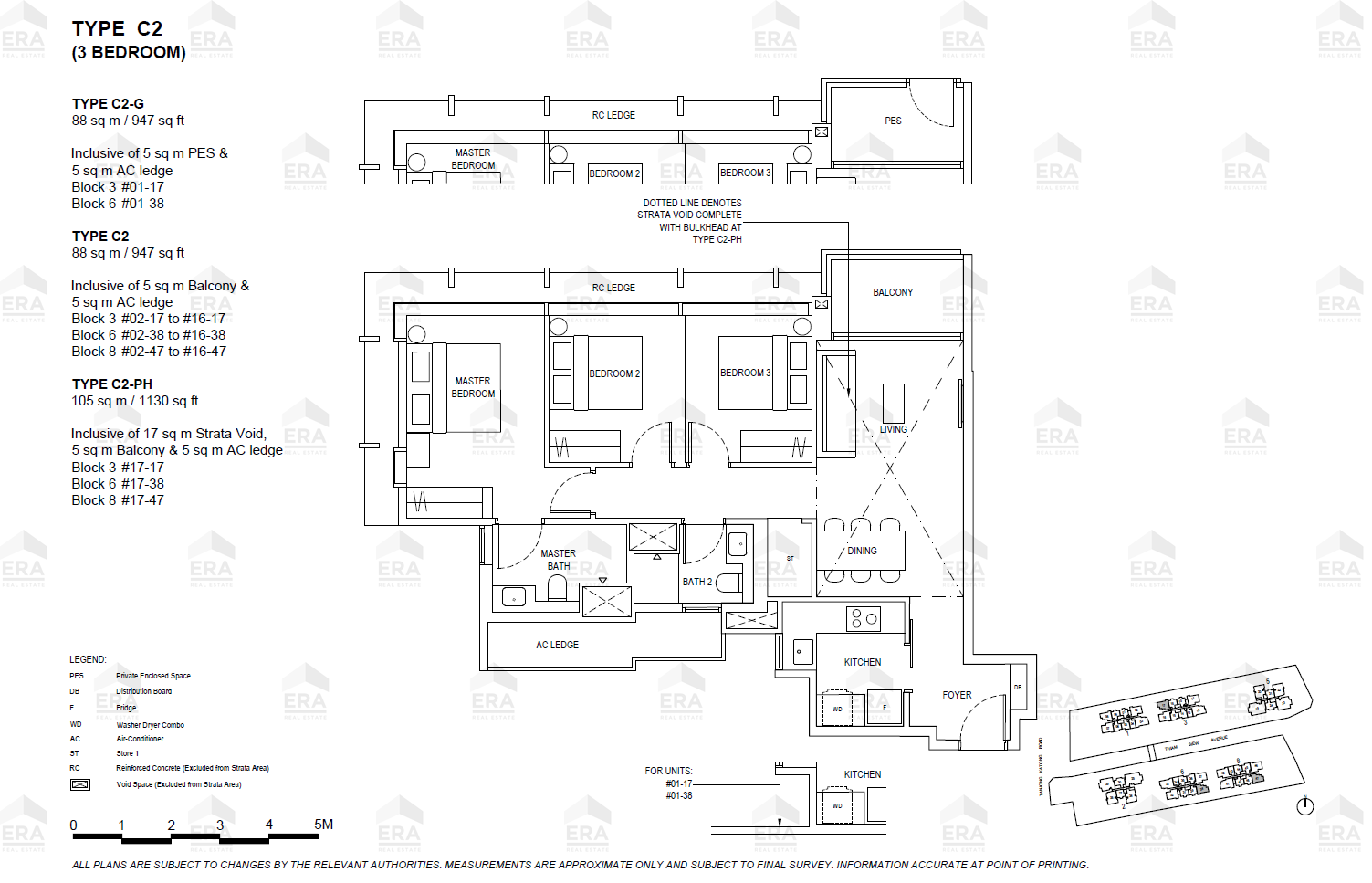 C2-G · 947 sqft floor plan