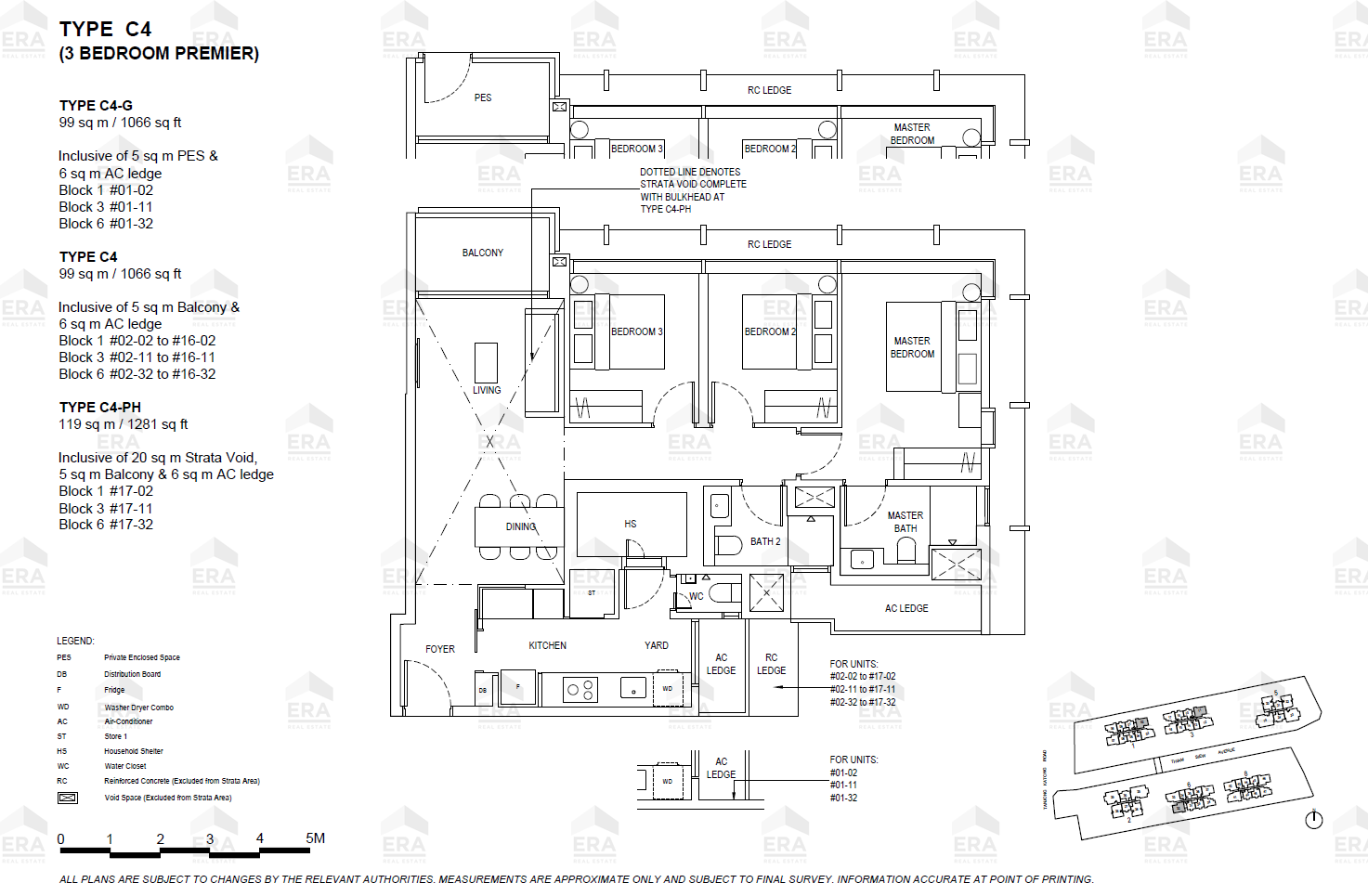 C4-G · 1,066 sqft floor plan