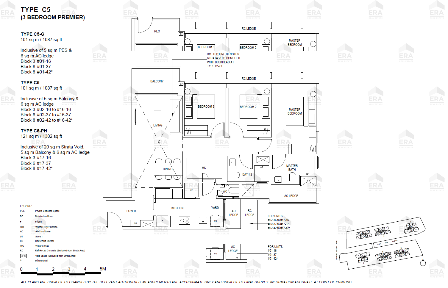 C5-G · 1,087 sqft floor plan