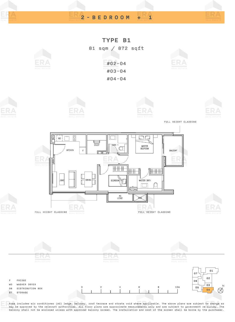 B1 · 872 sqft floor plan