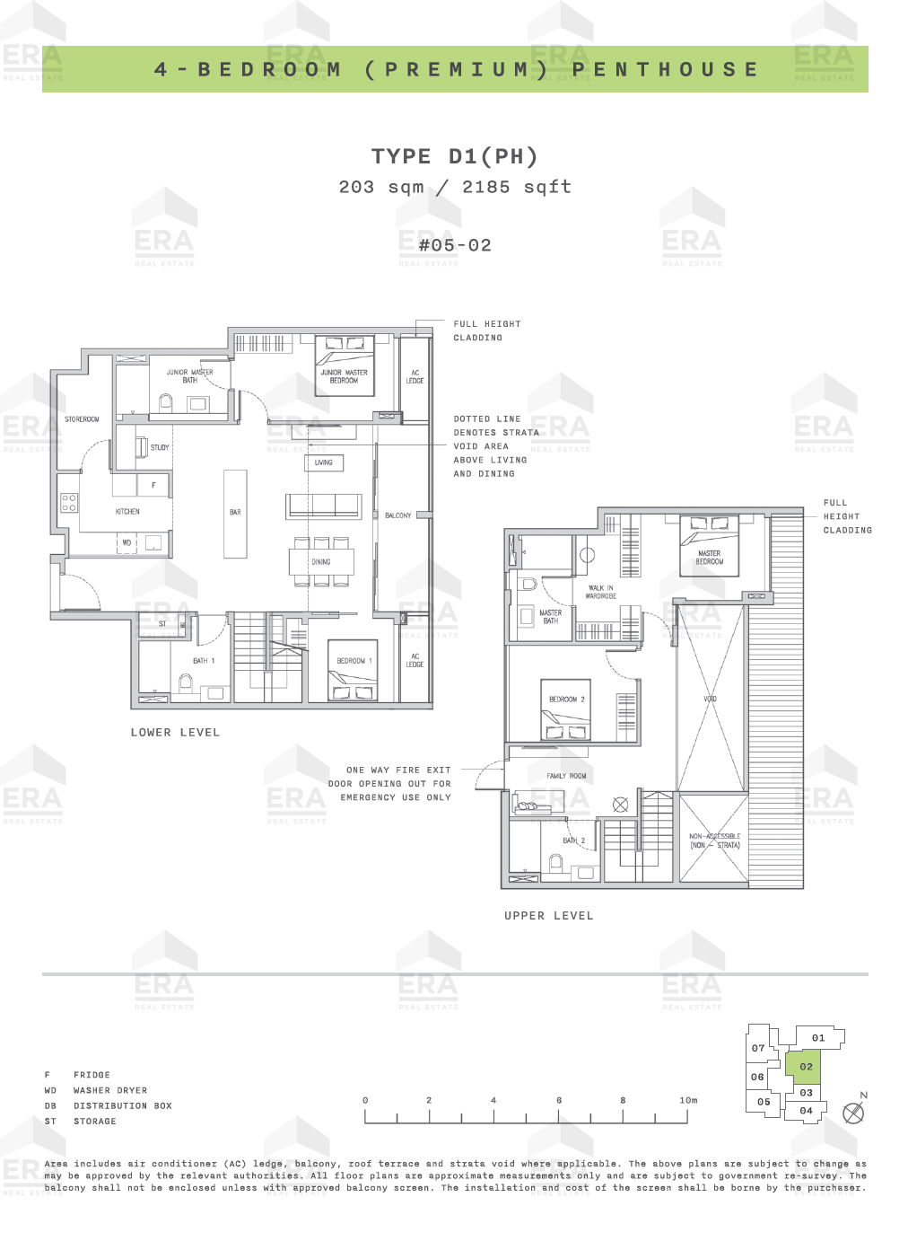 D1(PH) · 2,185 sqft floor plan