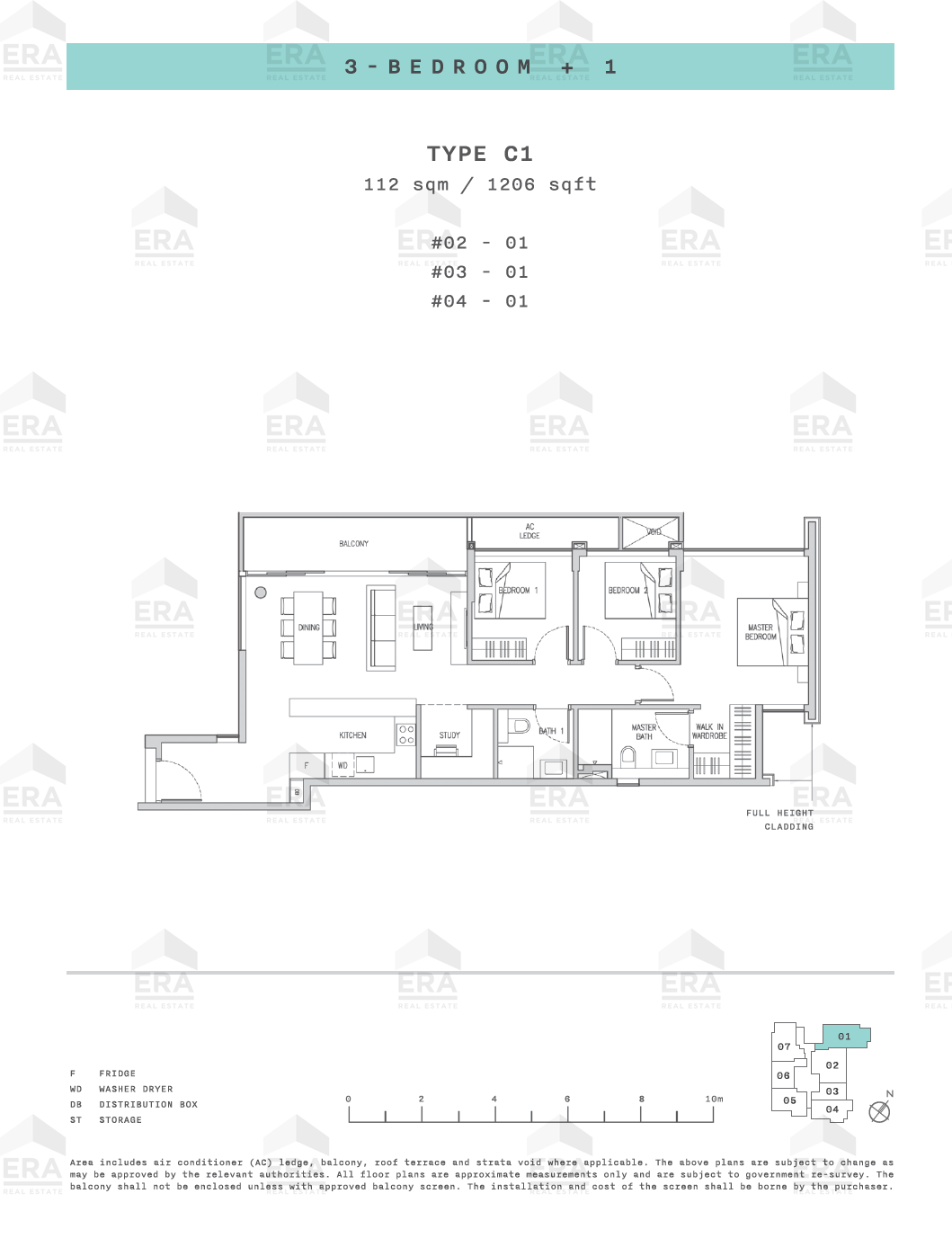 C1 · 1,206 sqft floor plan