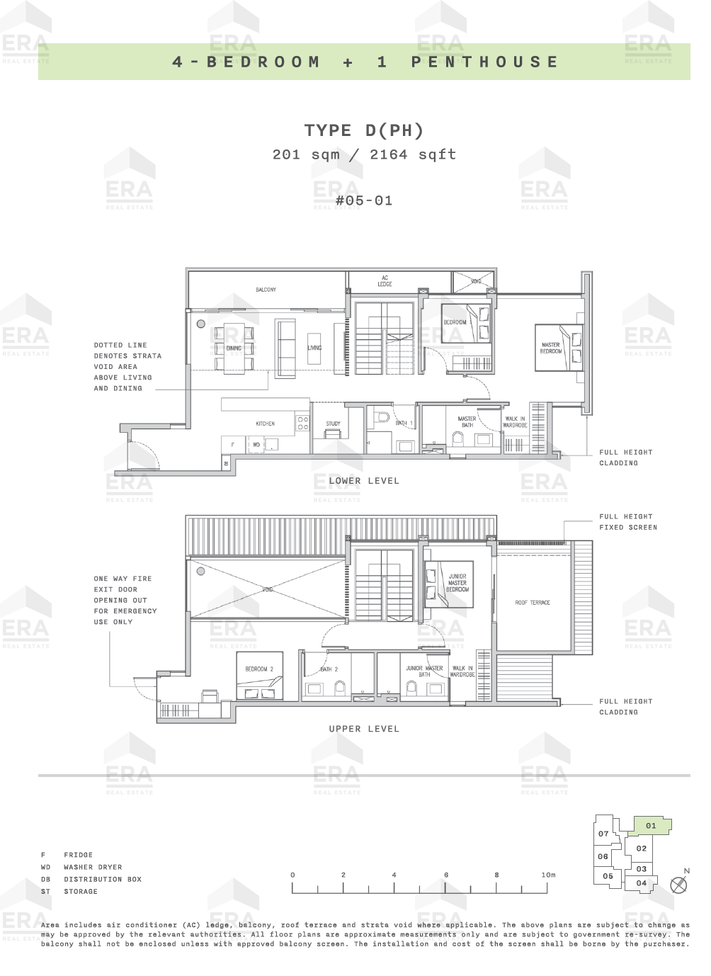 D(PH) · 2,164 sqft floor plan