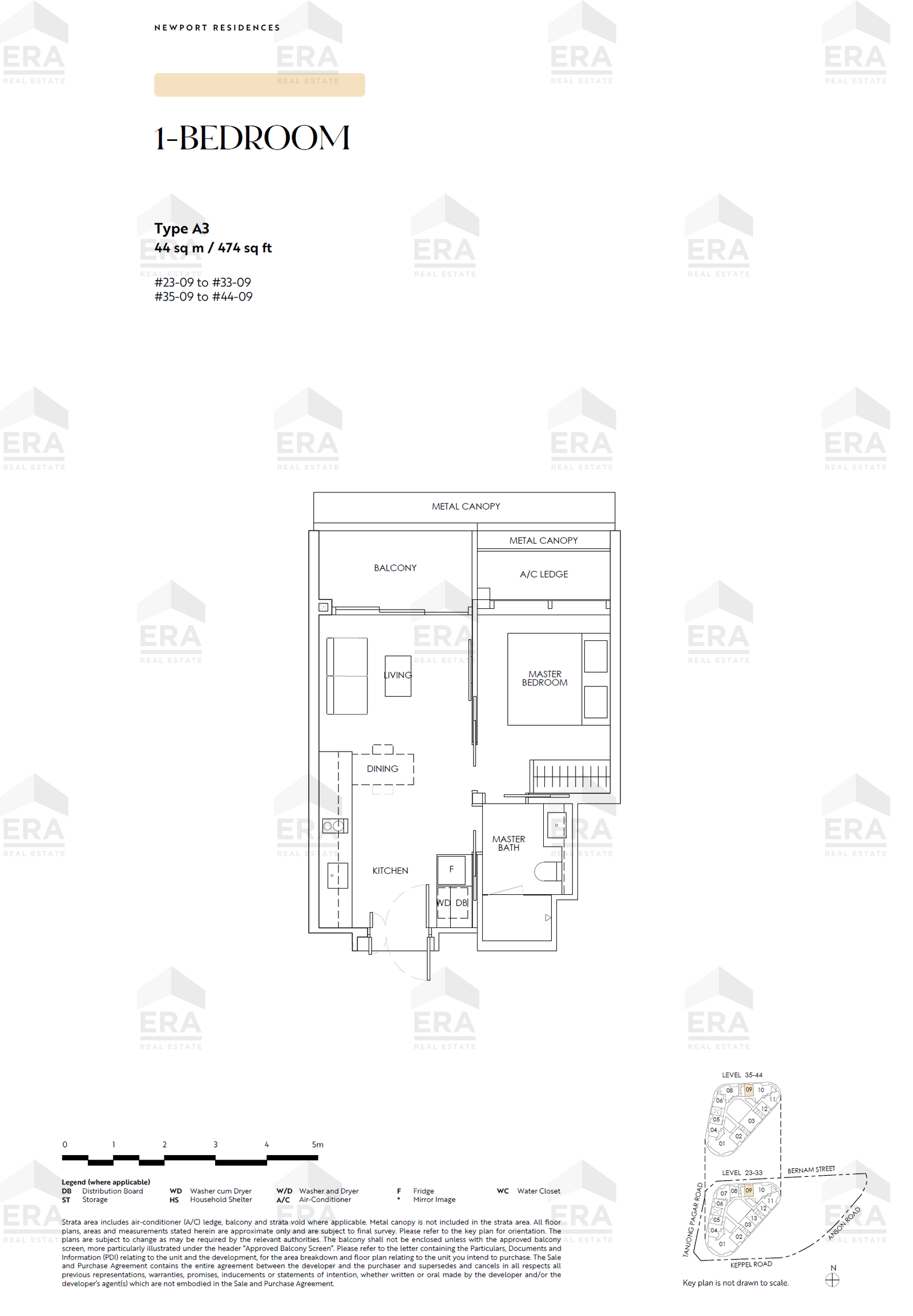 A3 · 474 sqft floor plan