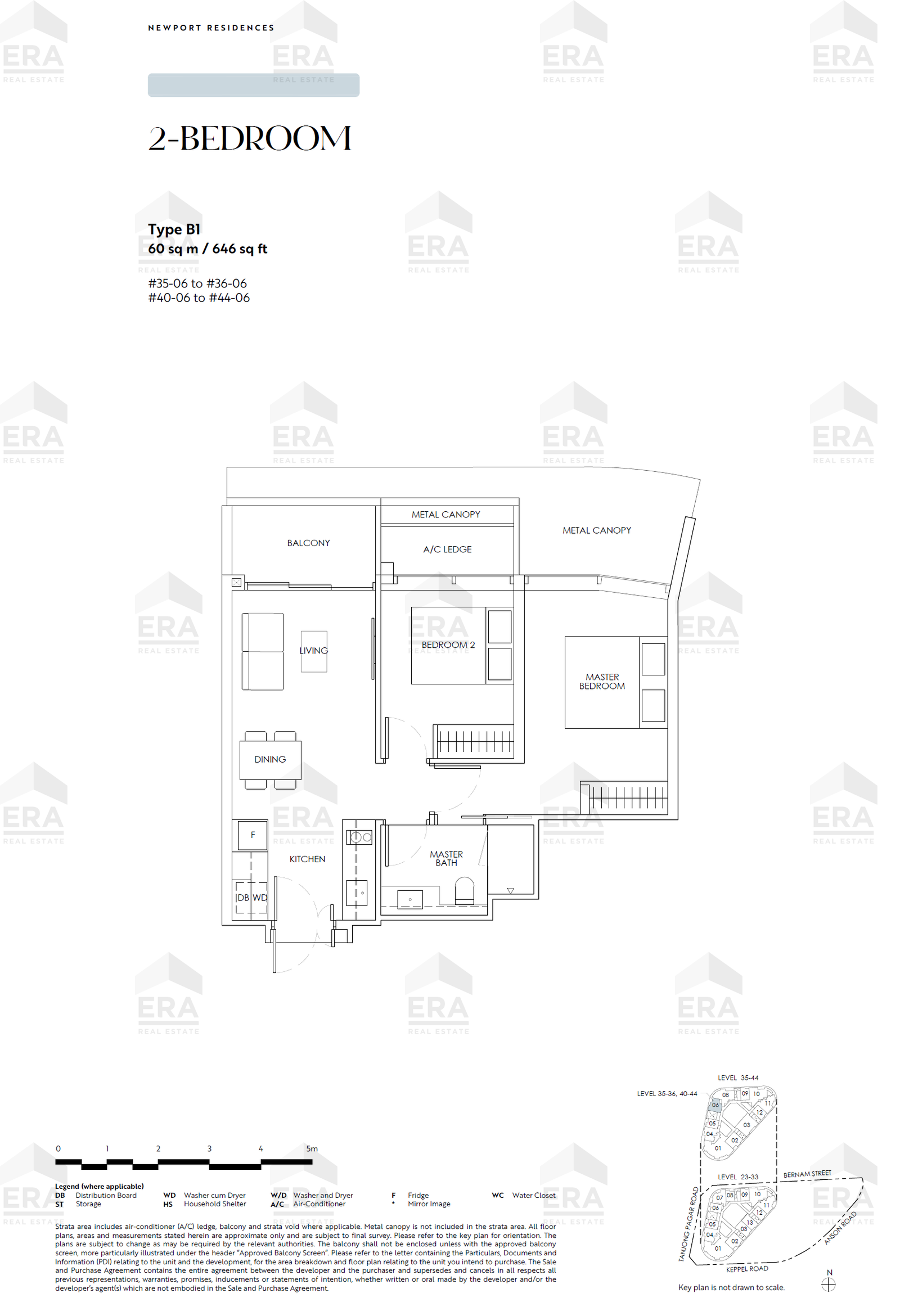 B1 · 646 sqft floor plan