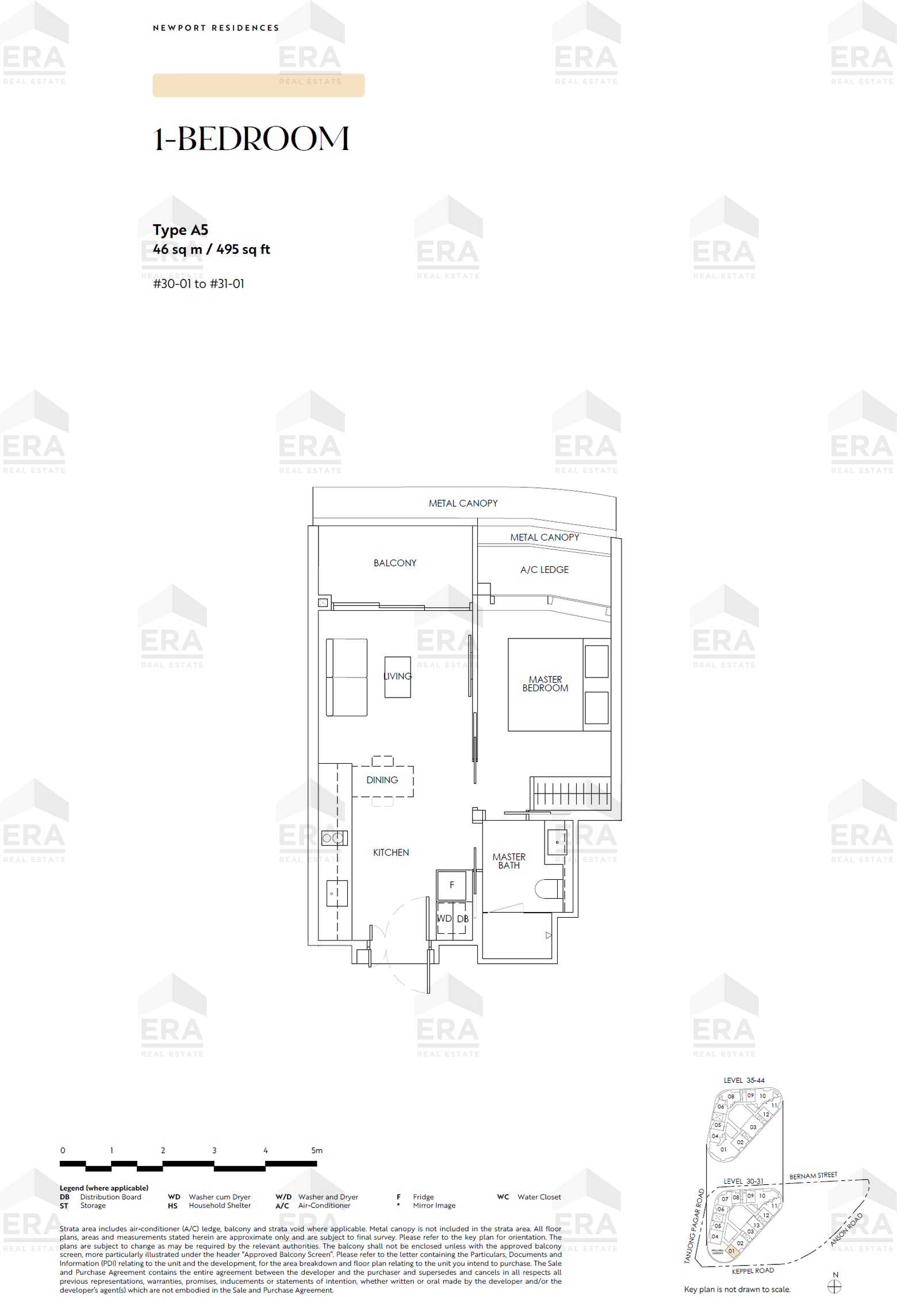A5 · 495 sqft floor plan