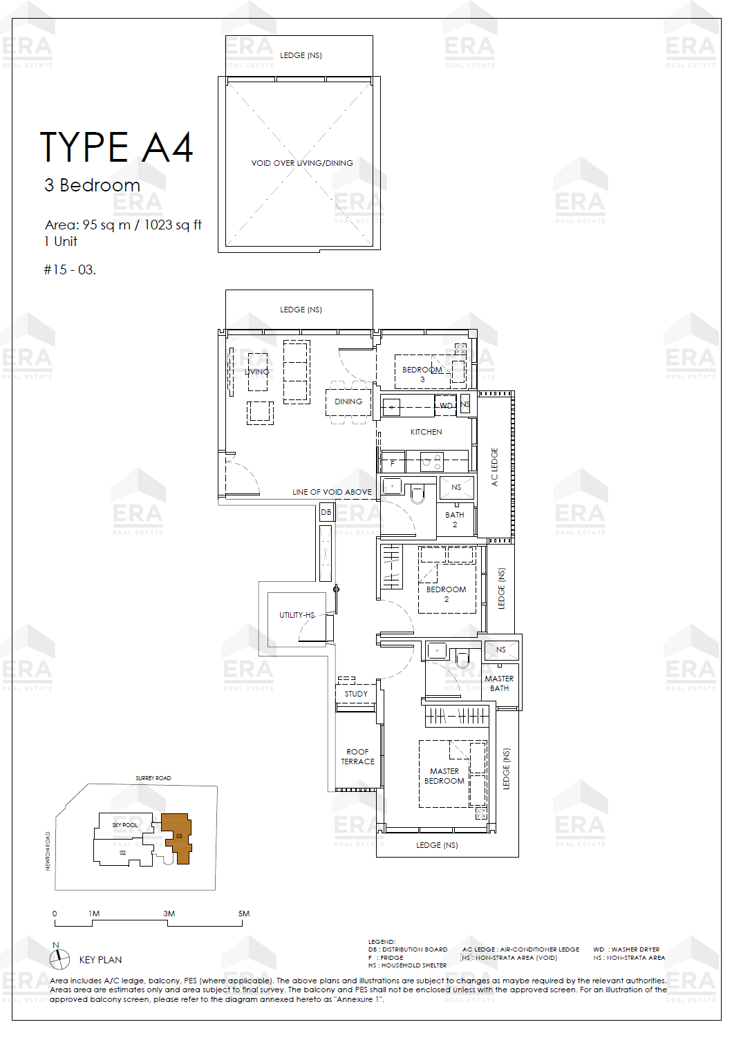 A4 · 1,023 sqft floor plan
