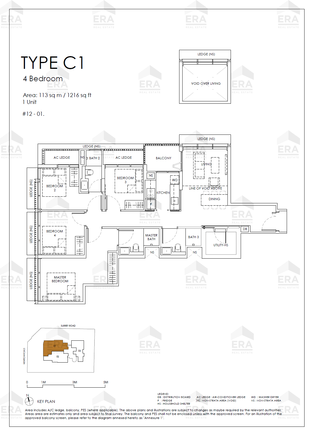 C1 · 1,216 sqft floor plan