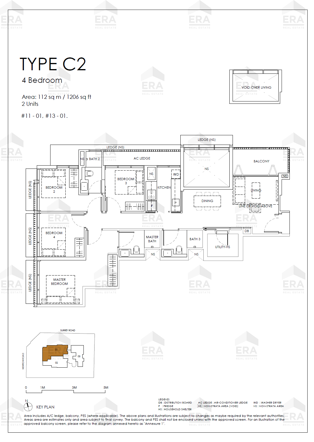 C2 · 1,206 sqft floor plan