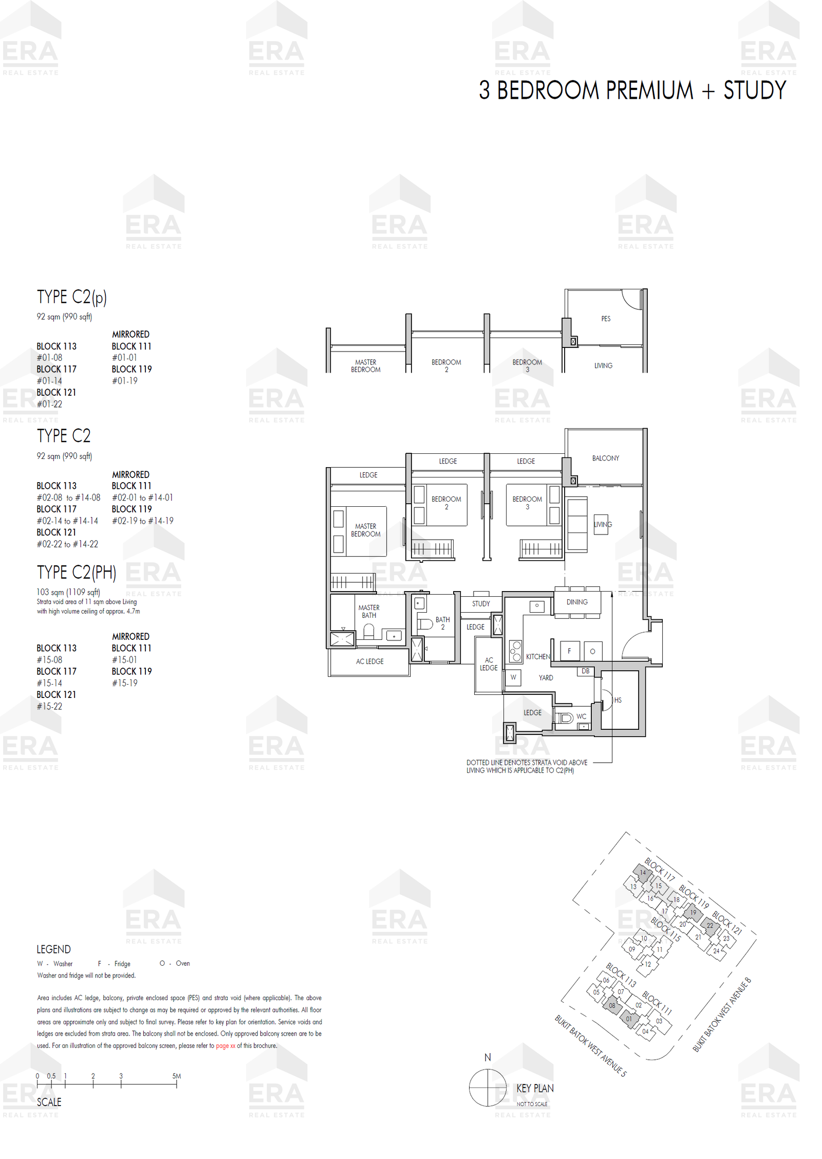 C2 · 990 sqft floor plan